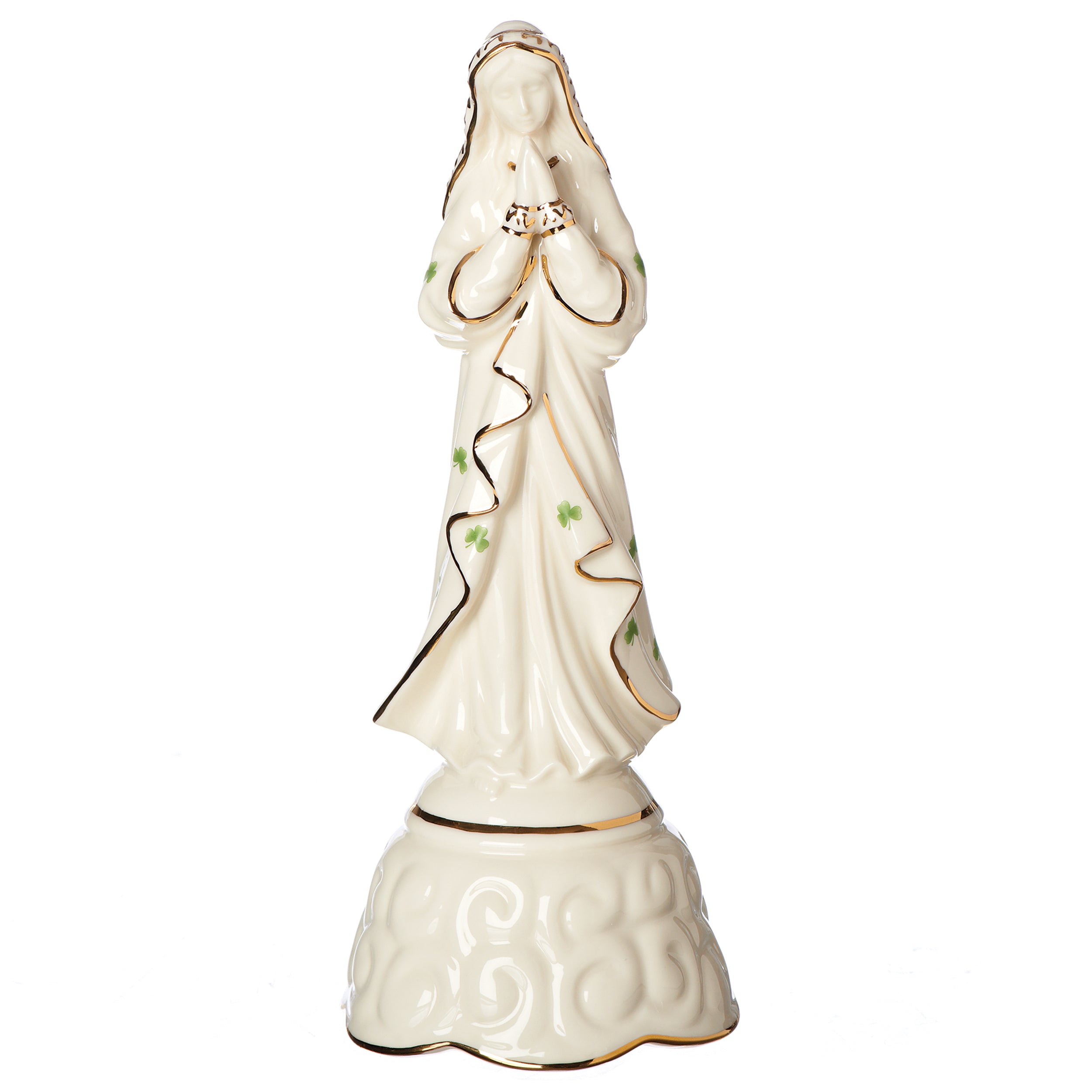 Musical Irish Madonna with Shamrocks- "Ave Maria"