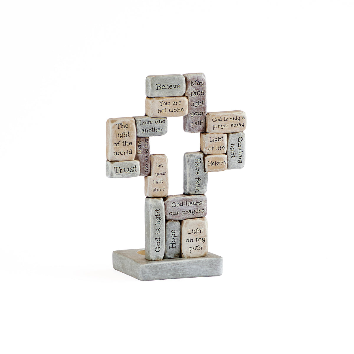 Crossword Cross with Candle Holder front product view