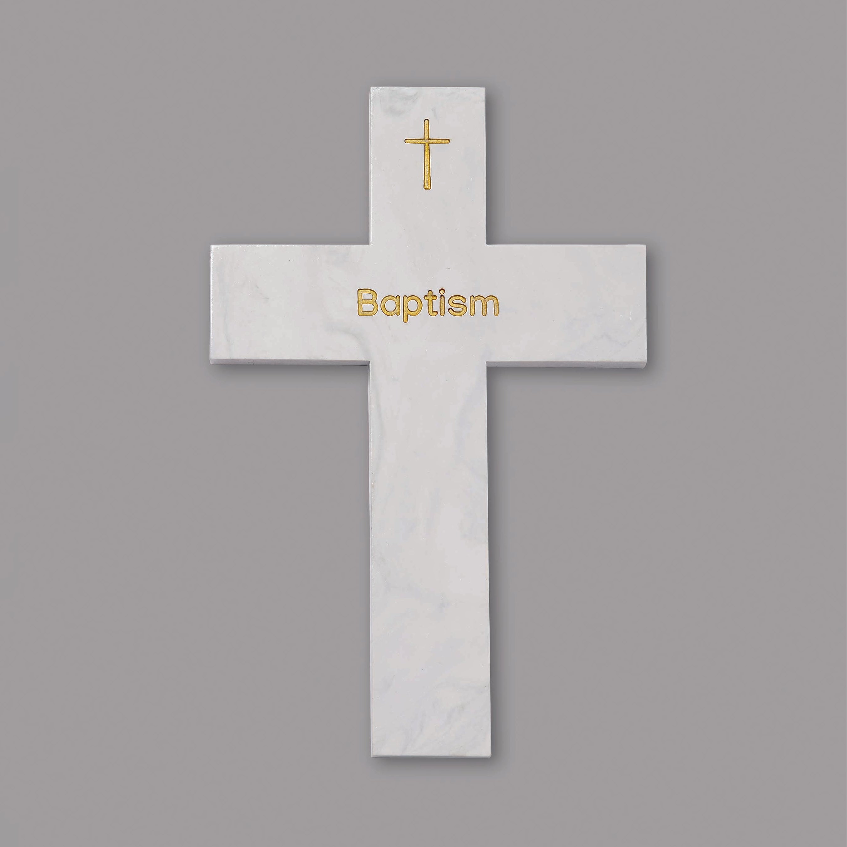 Marble Baptism Wall Cross
