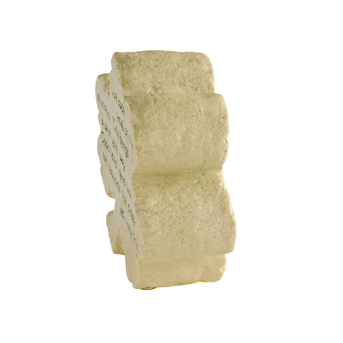 Side view of Irish Shamrock Blessing Stone showing the thick stone-like resin design