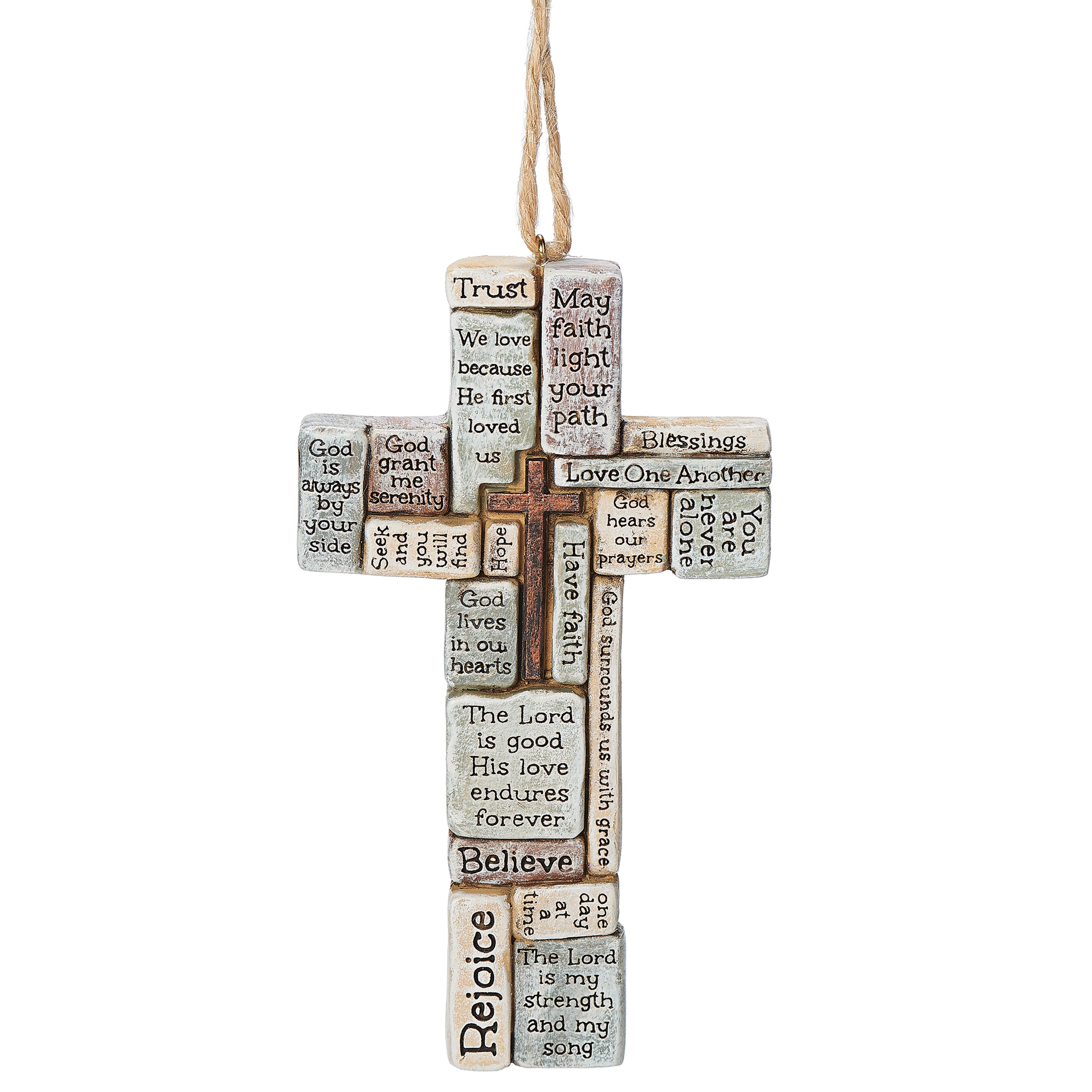 Crossword Cross Ornament