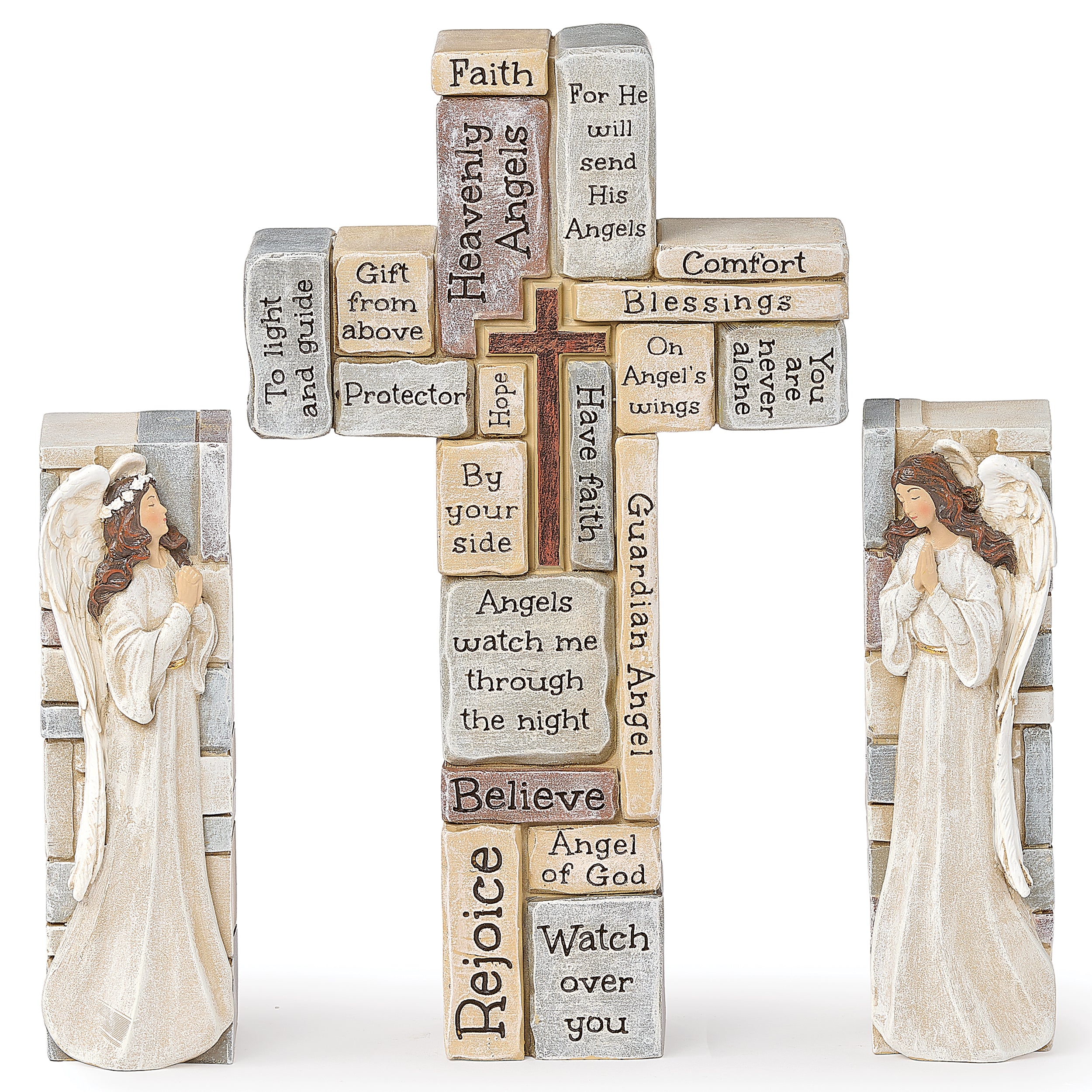 Crossword Angel Block & Cross Set