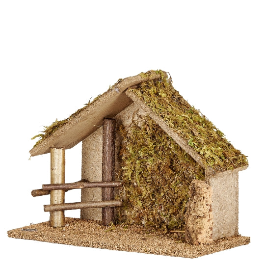 Fontanini Nativity Stable with Moss Wall - 5" Scale