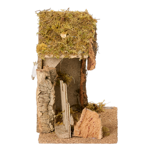 Fontanini Lighted Stable with Split Rail Fence - 5" Scale