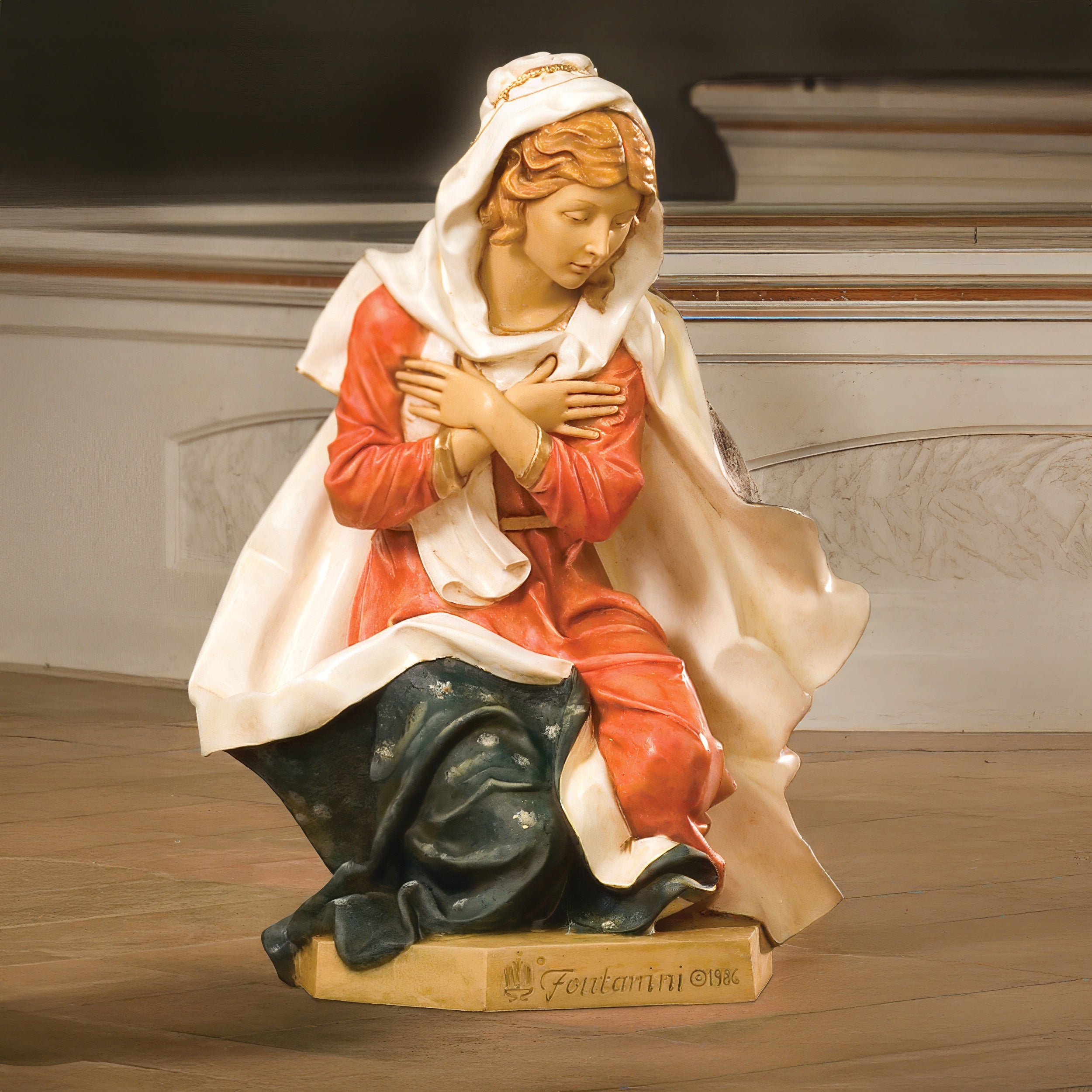 Fontanini Kneeling Mary Statue - 50" Scale