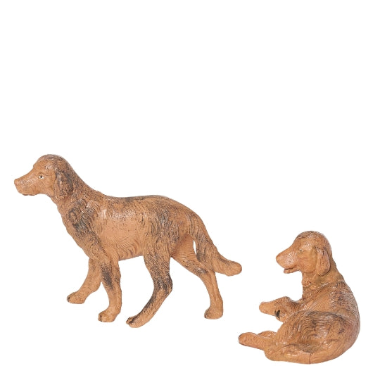 Fontanini Pair of Dogs - 5" Scale