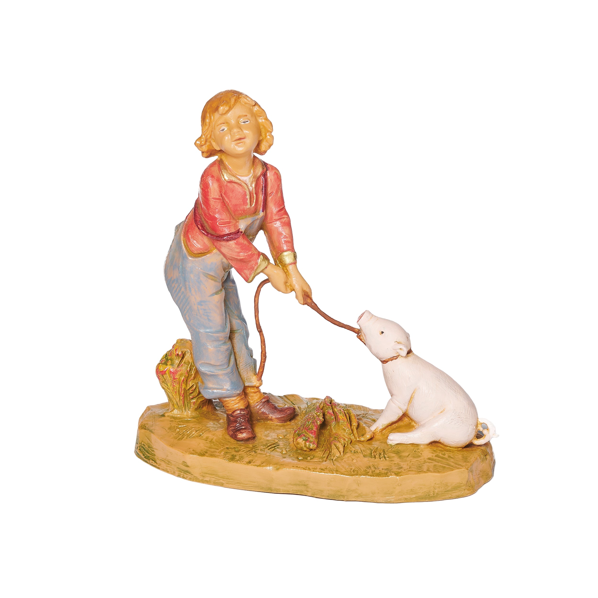 Fontanini Zeke the Boy with Pig - 5" Scale