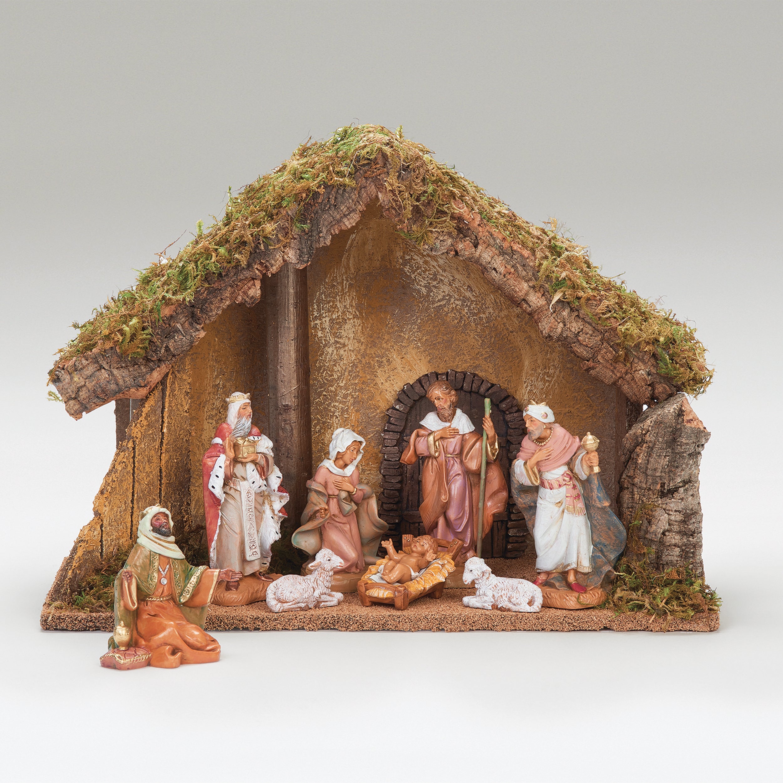 Fontanini 8-PC Nativity Set with Italian Stable - 5" Scale