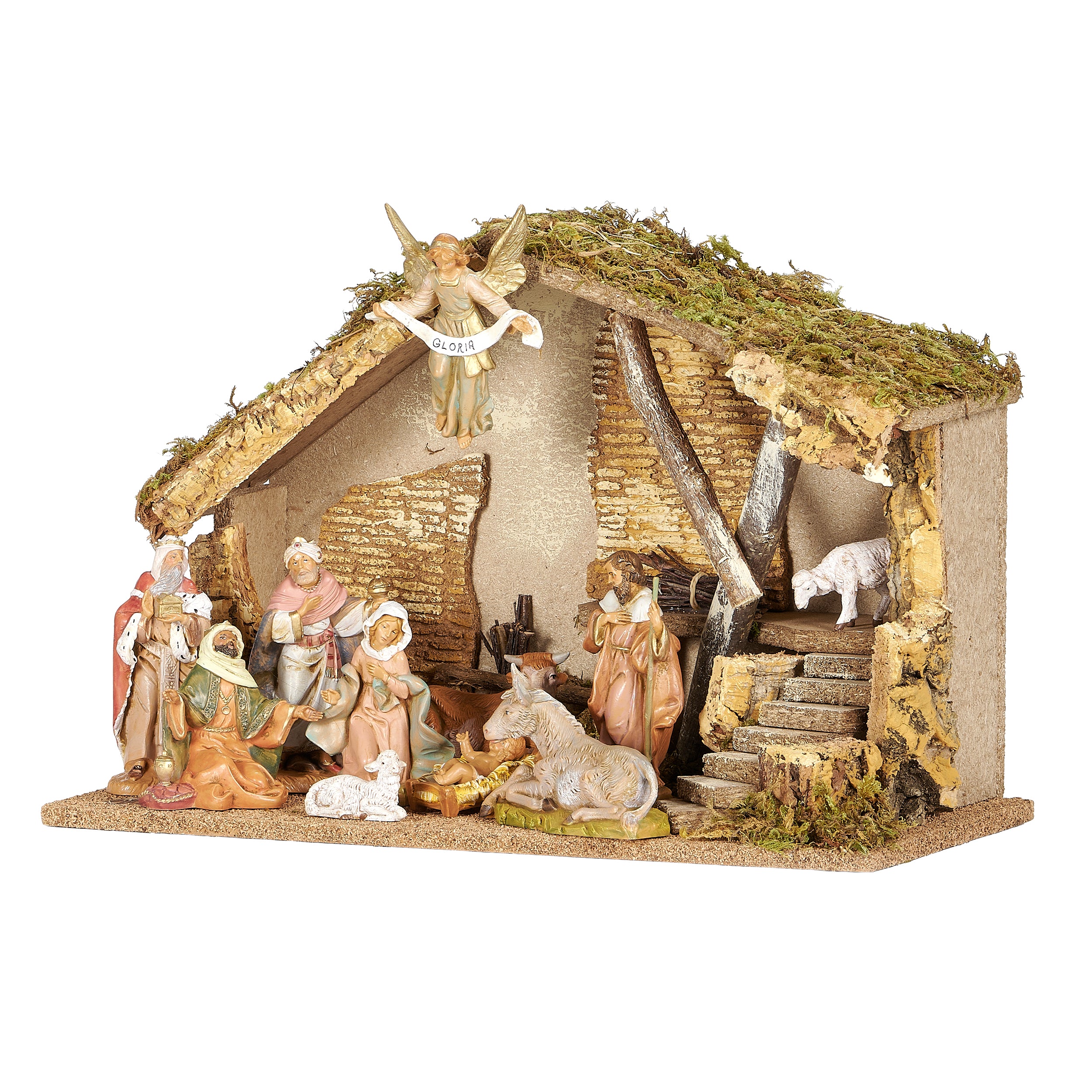 Fontanini 11-PC Nativity Set with Italian Stable - 5" Scale