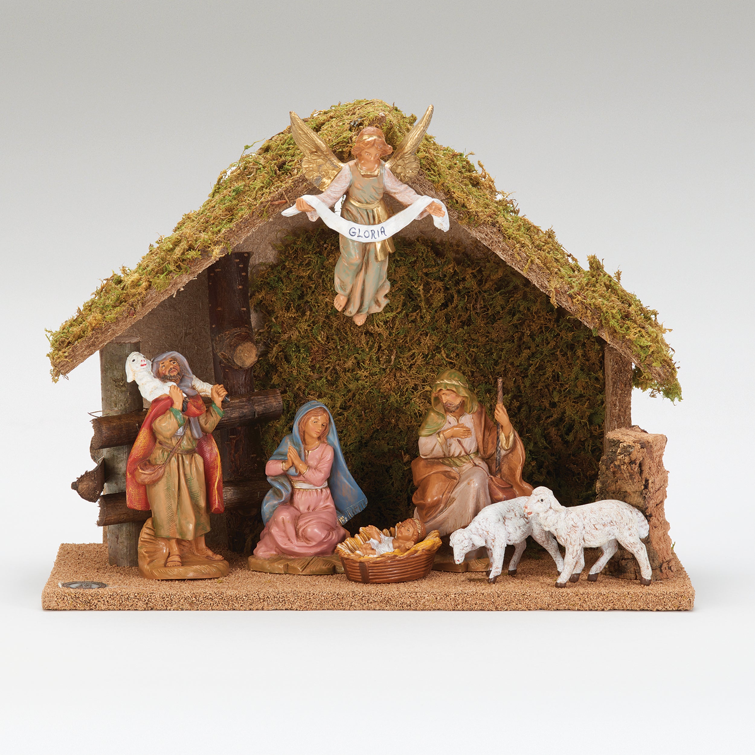 Fontanini 7-PC Nativity Set with Traditional Italian Stable - 5" Scale