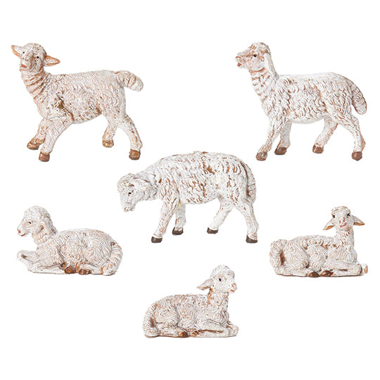 Fontanini White Sheep 6-PC Family - 5" Scale