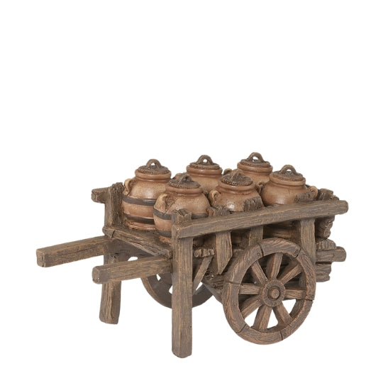 Fontanini Cart with Pots - 5" Scale