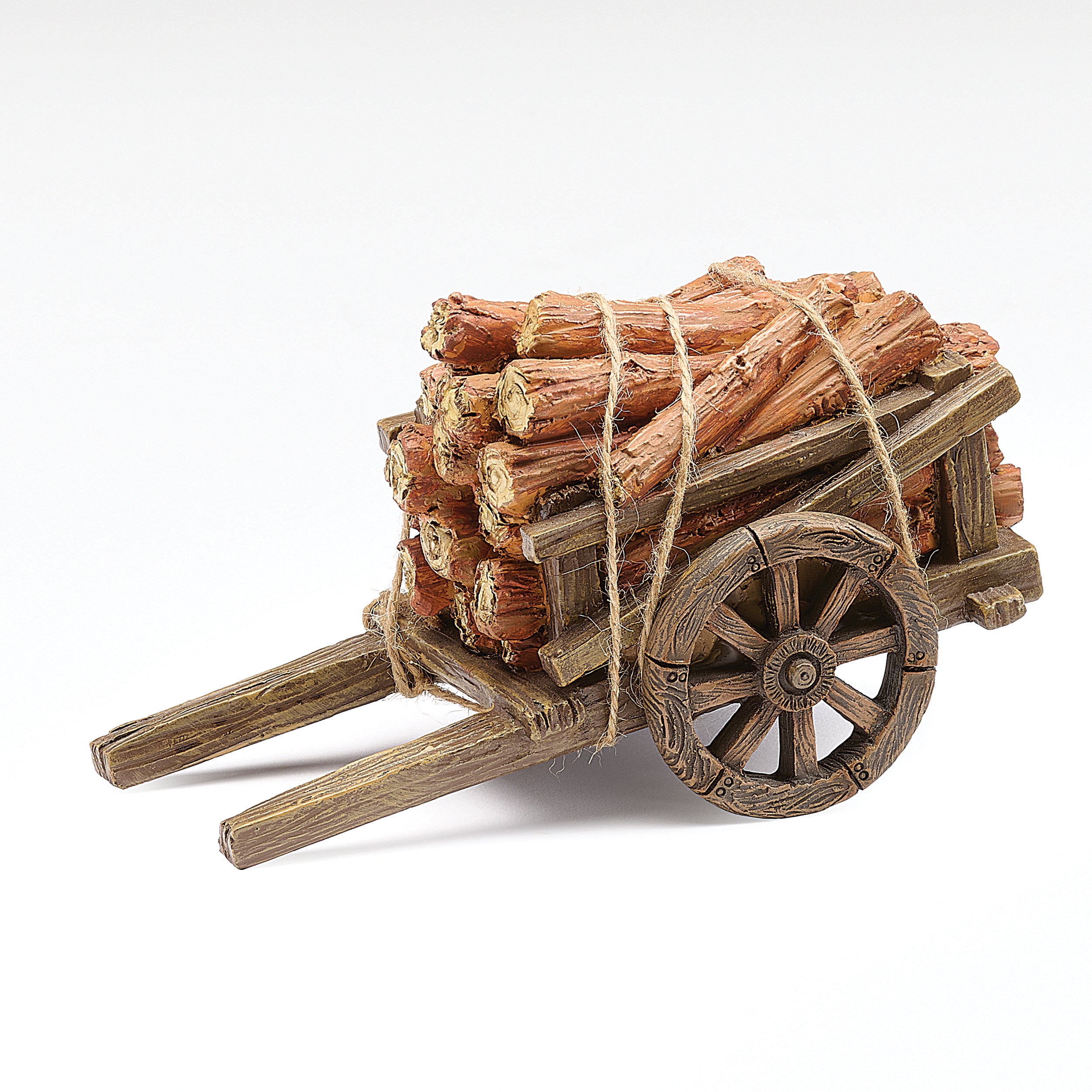 Fontanini Wood Log Cart - 5" Scale