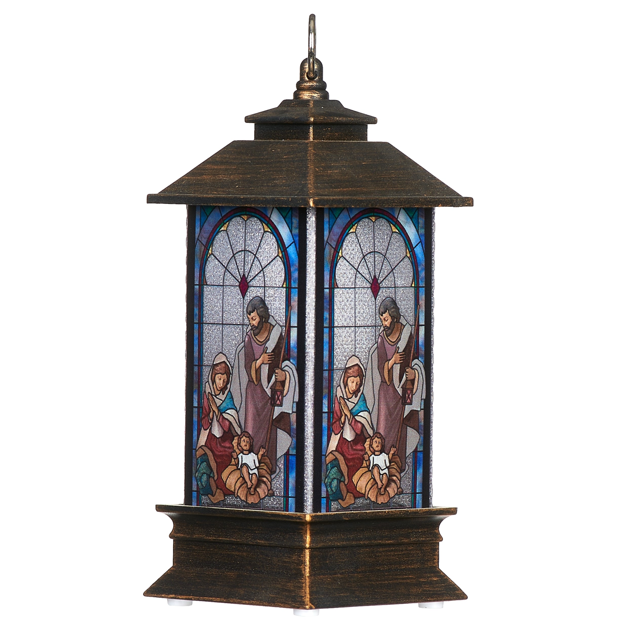 Fontanini Holy Family Lighted Lantern Ornament