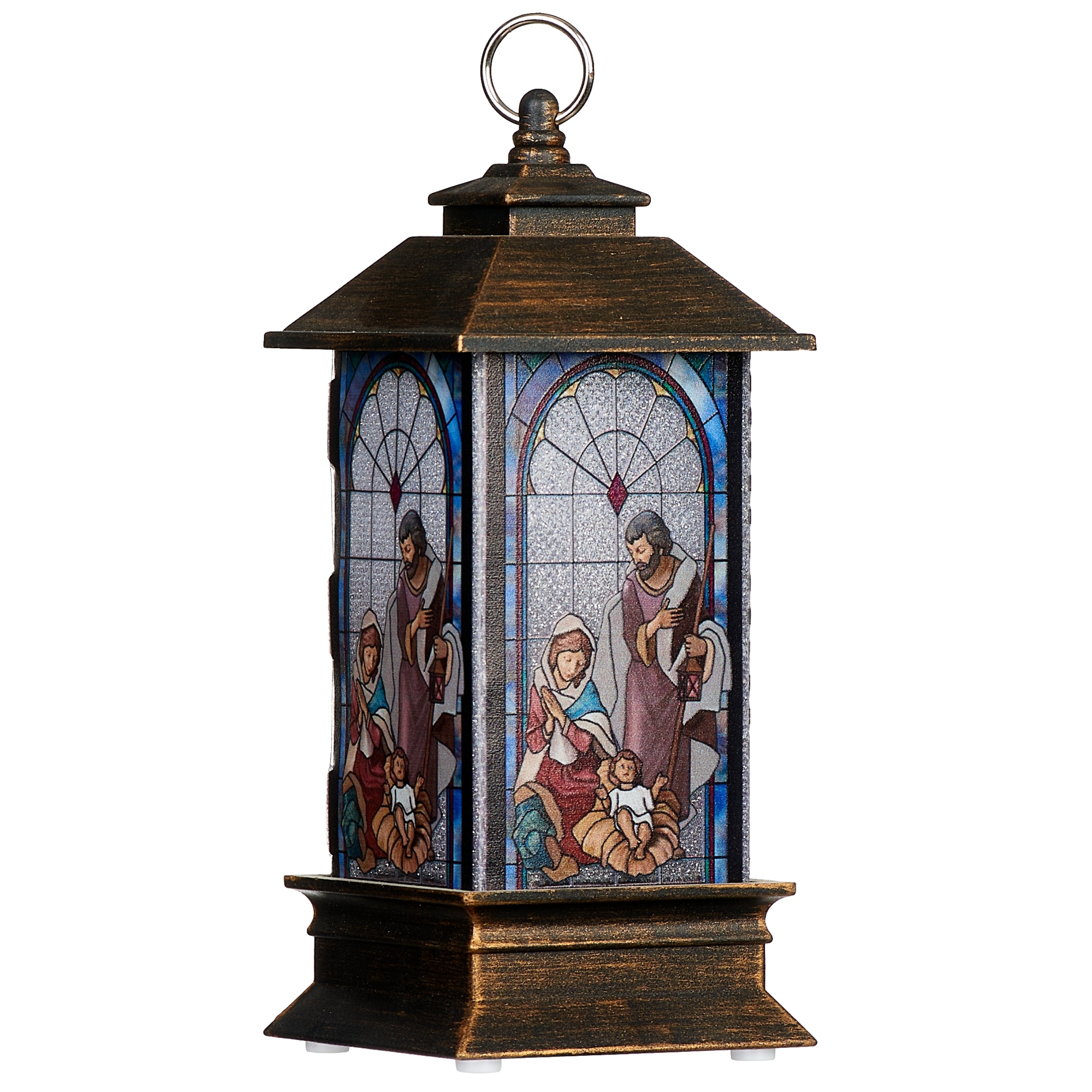 Fontanini Holy Family Lighted Lantern Ornament