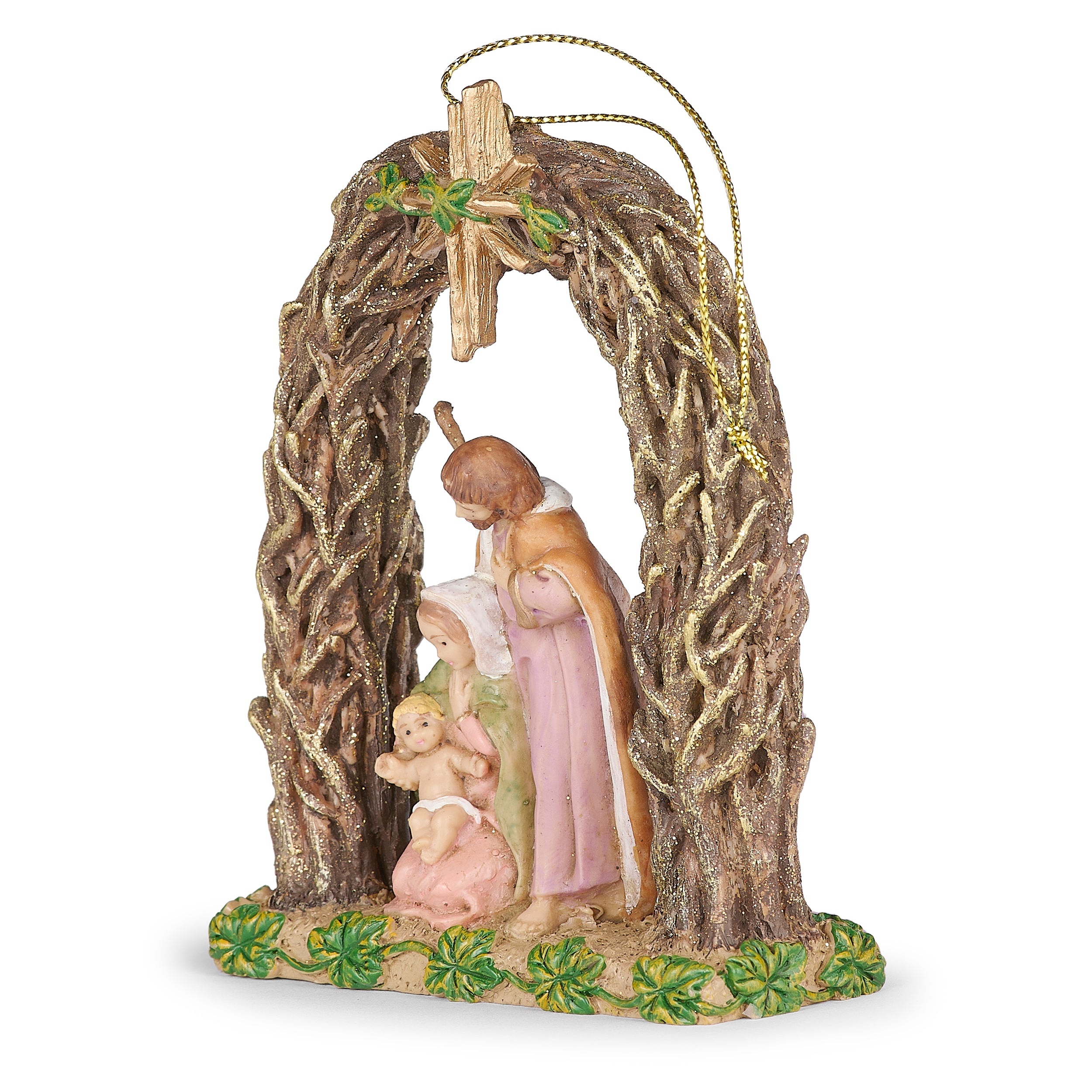Fontanini Holy Family with Twig Arch Ornament