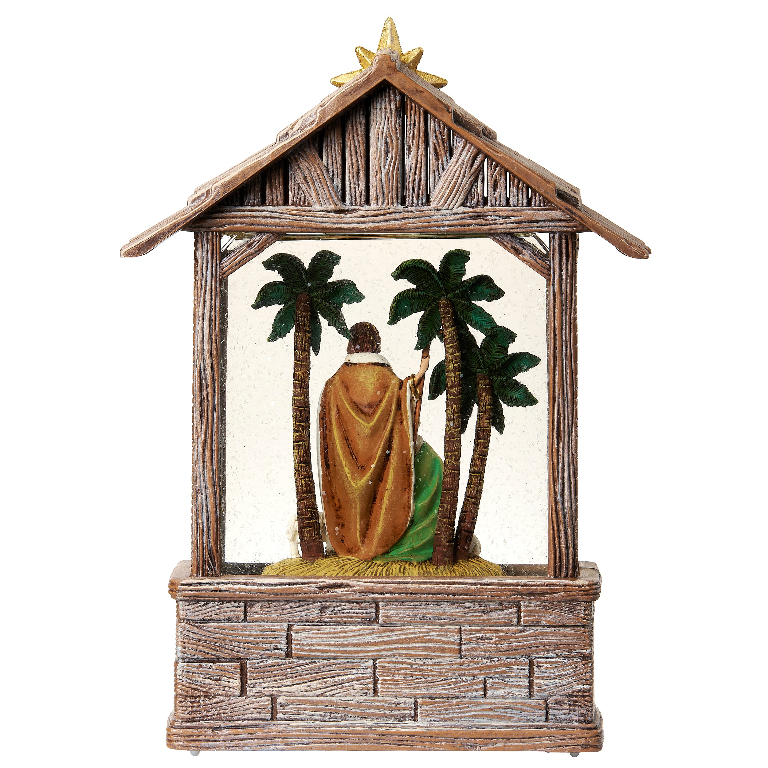 Fontanini Lighted Holy Family Swirl Star Stable - Confetti Lites