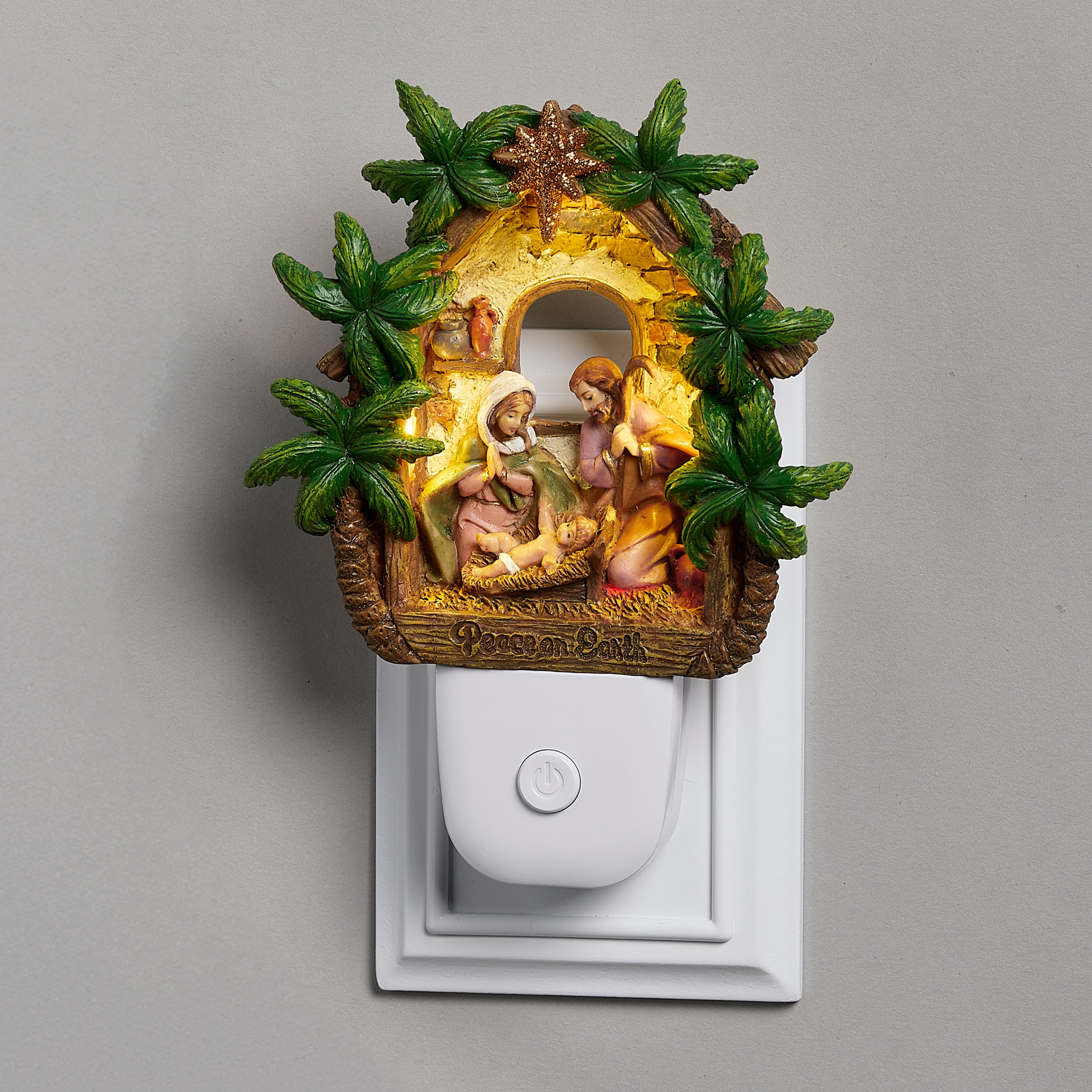 Fontanini Holy Family with Palms Night-Light