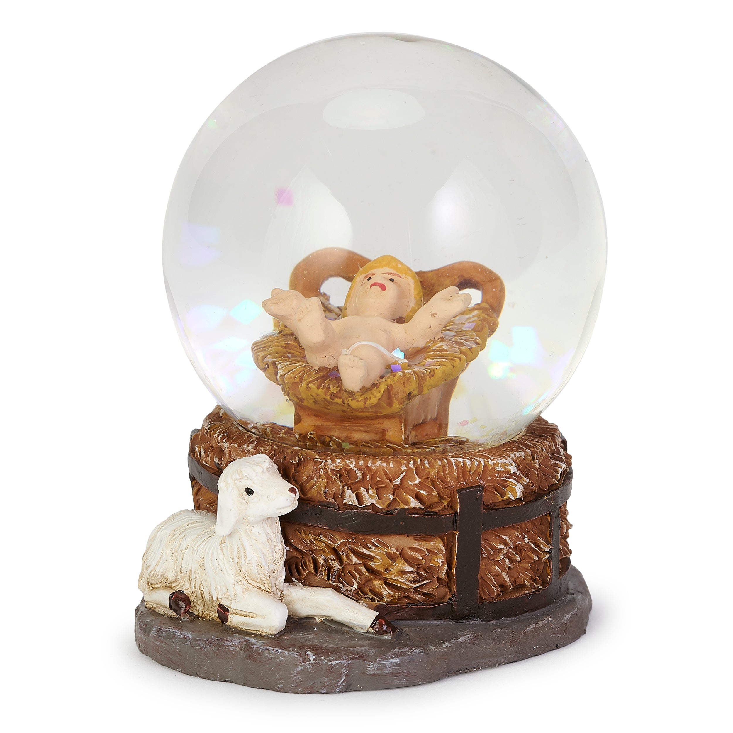 Fontanini Baby Jesus Manger Mini Glitterdome
