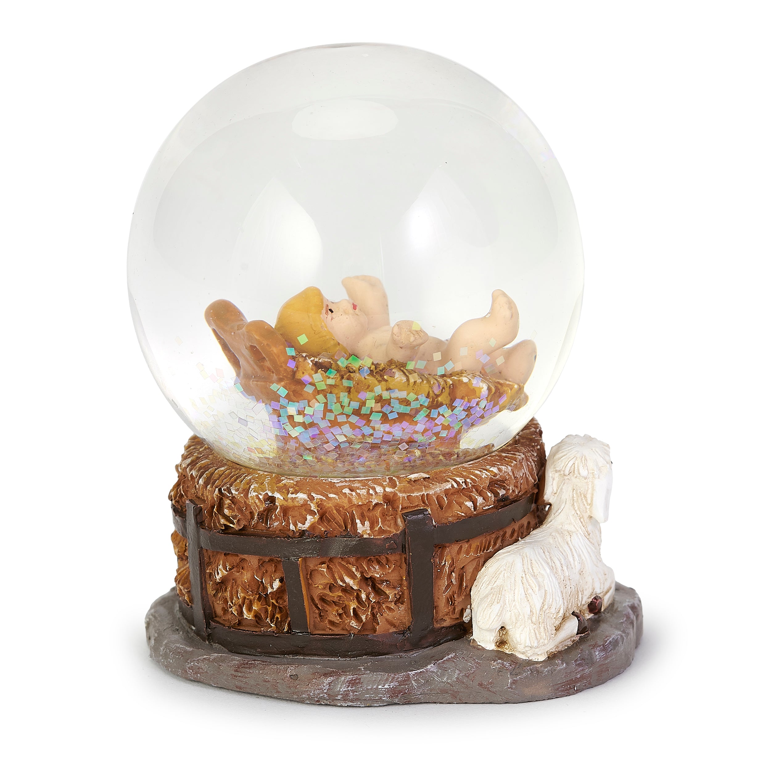 Fontanini Baby Jesus Manger Mini Glitterdome