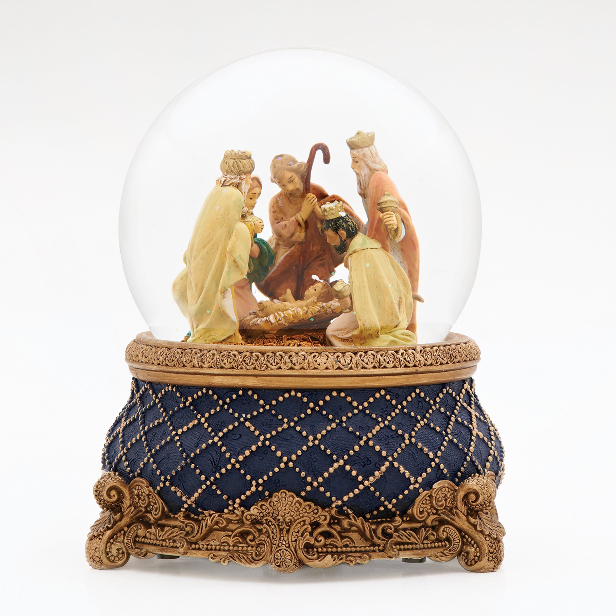 Fontanini Three Kings Musical Glitterdome - "We Three Kings" Tune