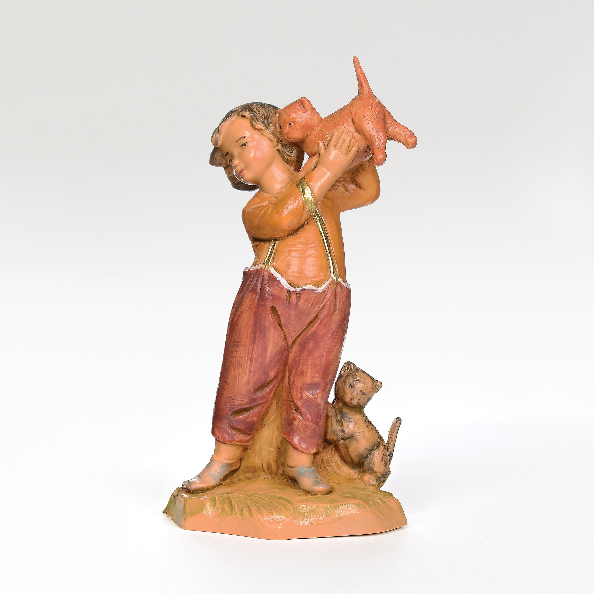 Fontanini Seth the Boy with Cats - 5" Scale