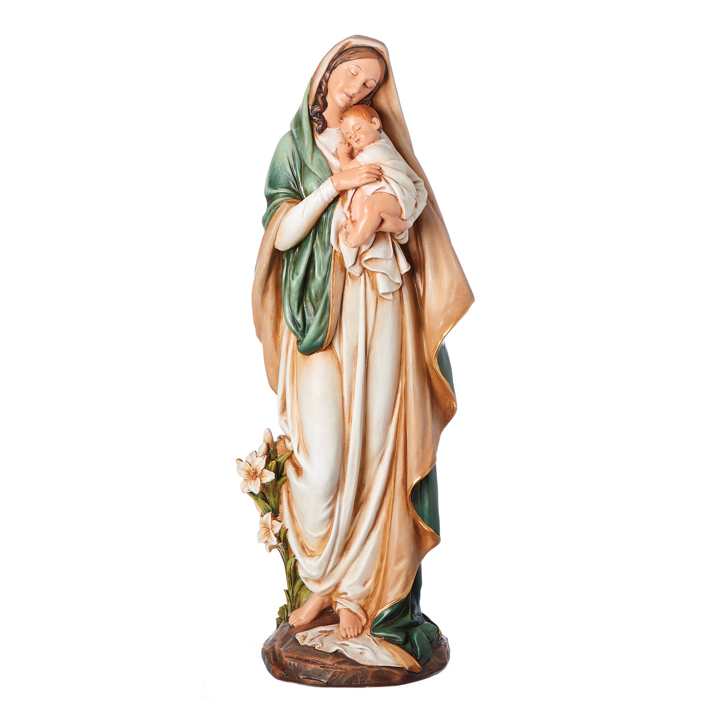 Joseph's Studio Madonna & Child Figure with Lily Accents - Renaissance