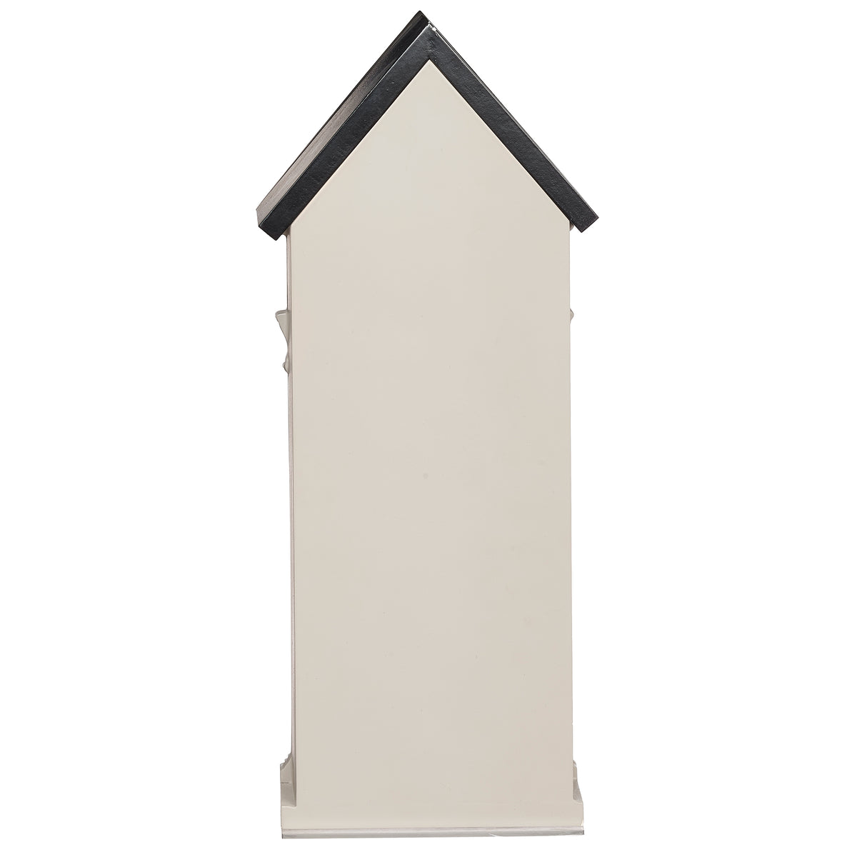 Back view of Joseph's Studio Decorative Display showing the plain light-colored backing and peaked roof