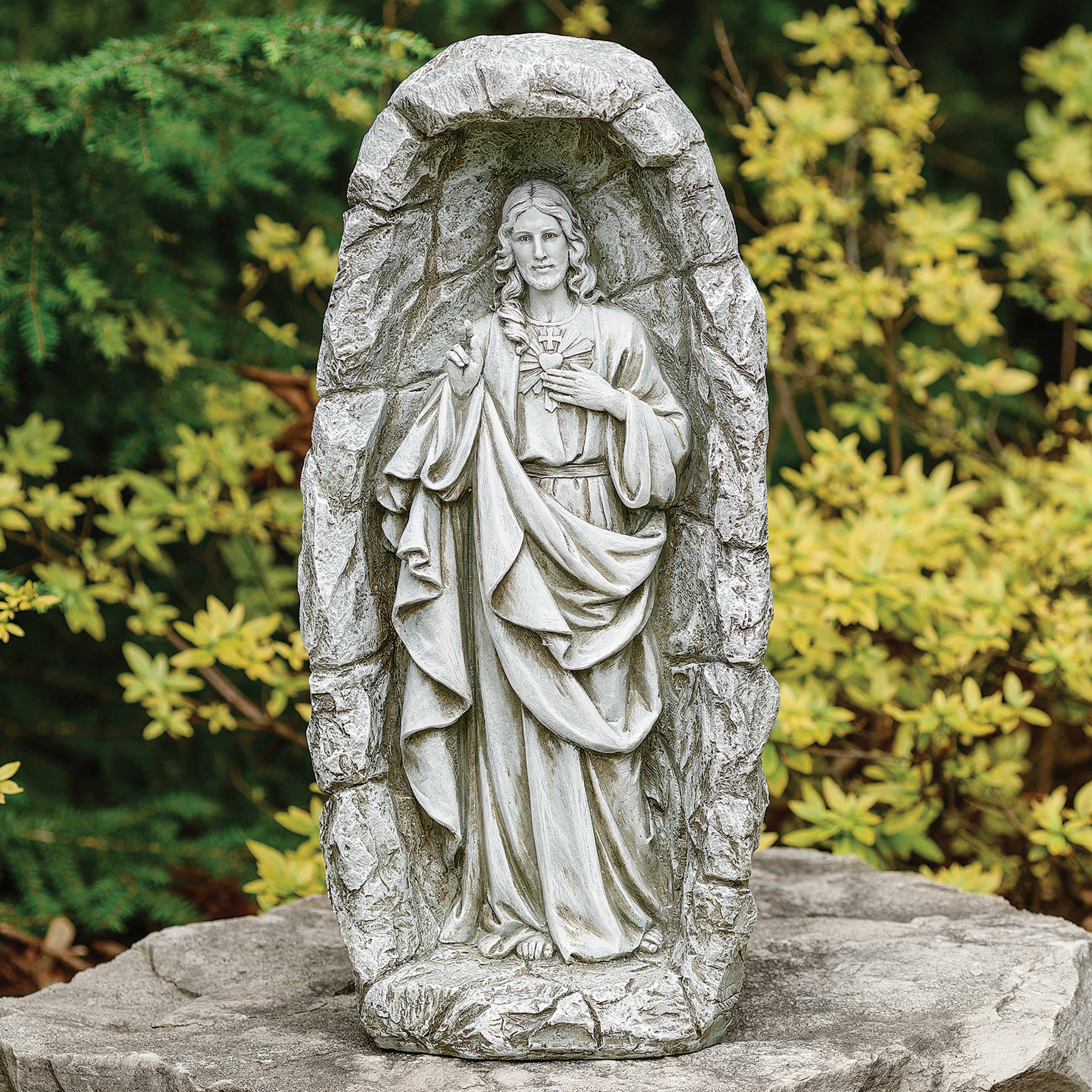 Joseph’s Studio Solar Sacred Heart Grotto Garden Statue