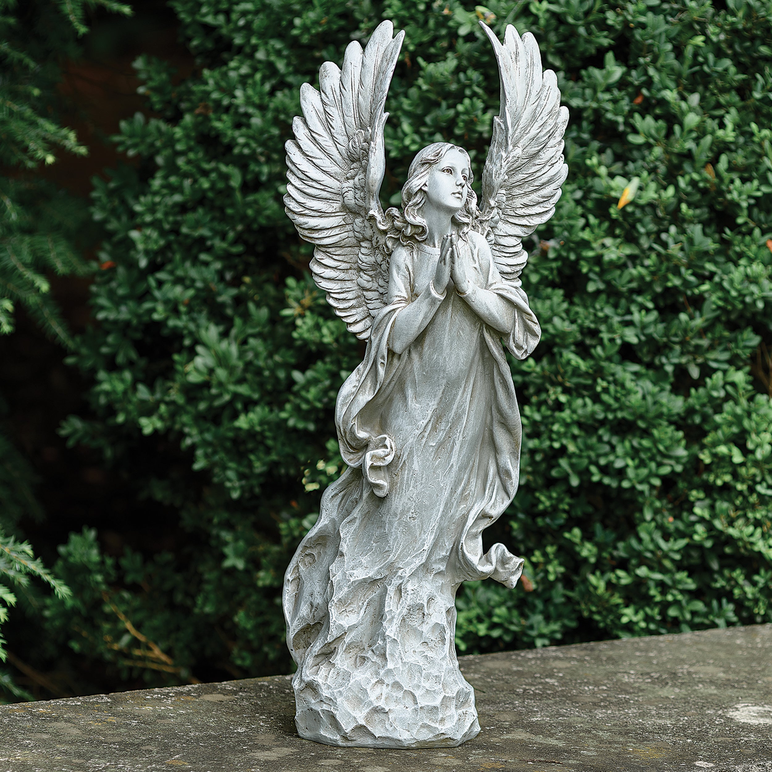 Joseph's Studio Praying Angel with Wings Up Garden Statue