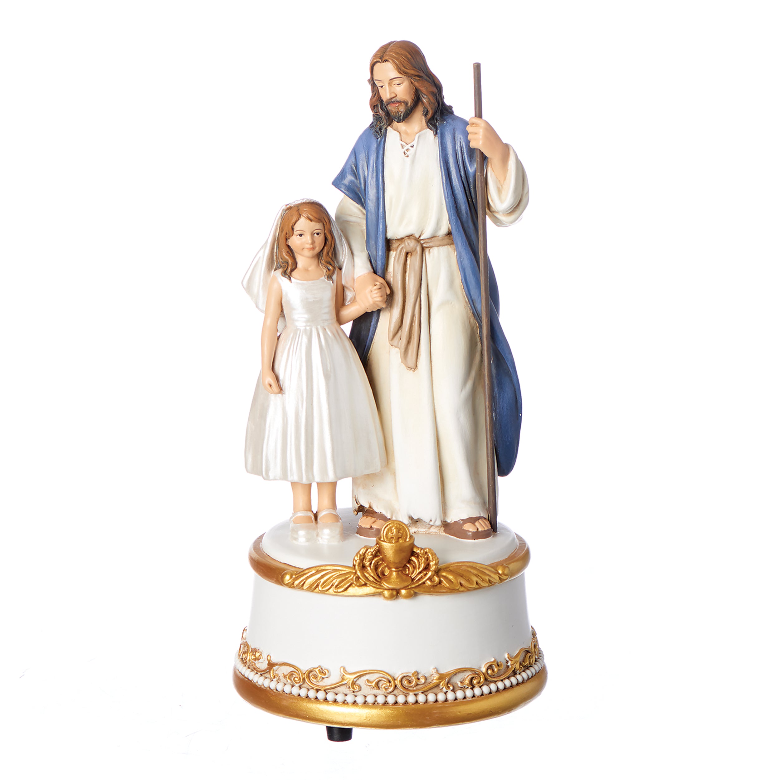 Joseph's Studio Jesus & Girl First Communion Musical Figure - "The Lord's Prayer" Tune