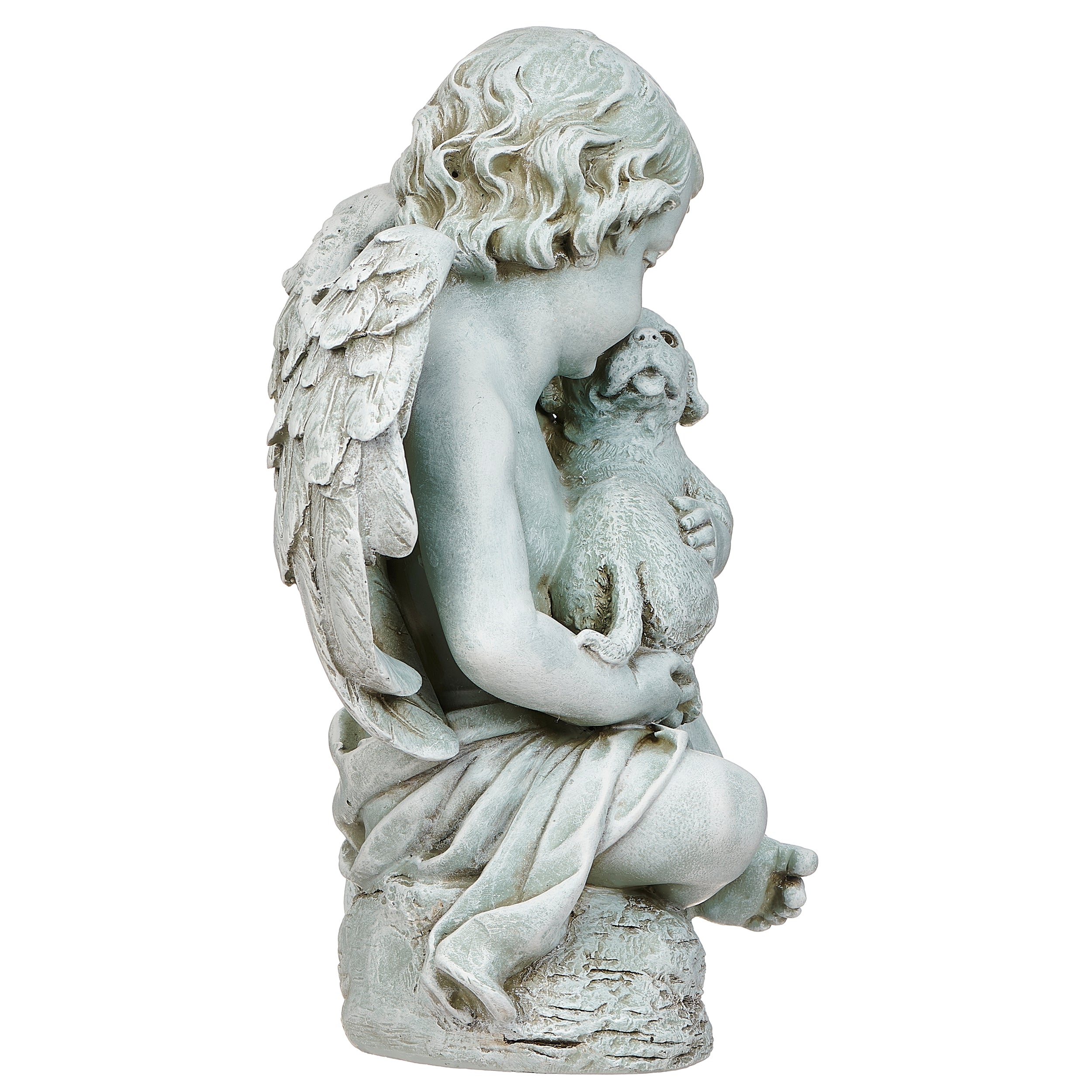 Joseph's Studio Cherub with Puppy Garden Statue