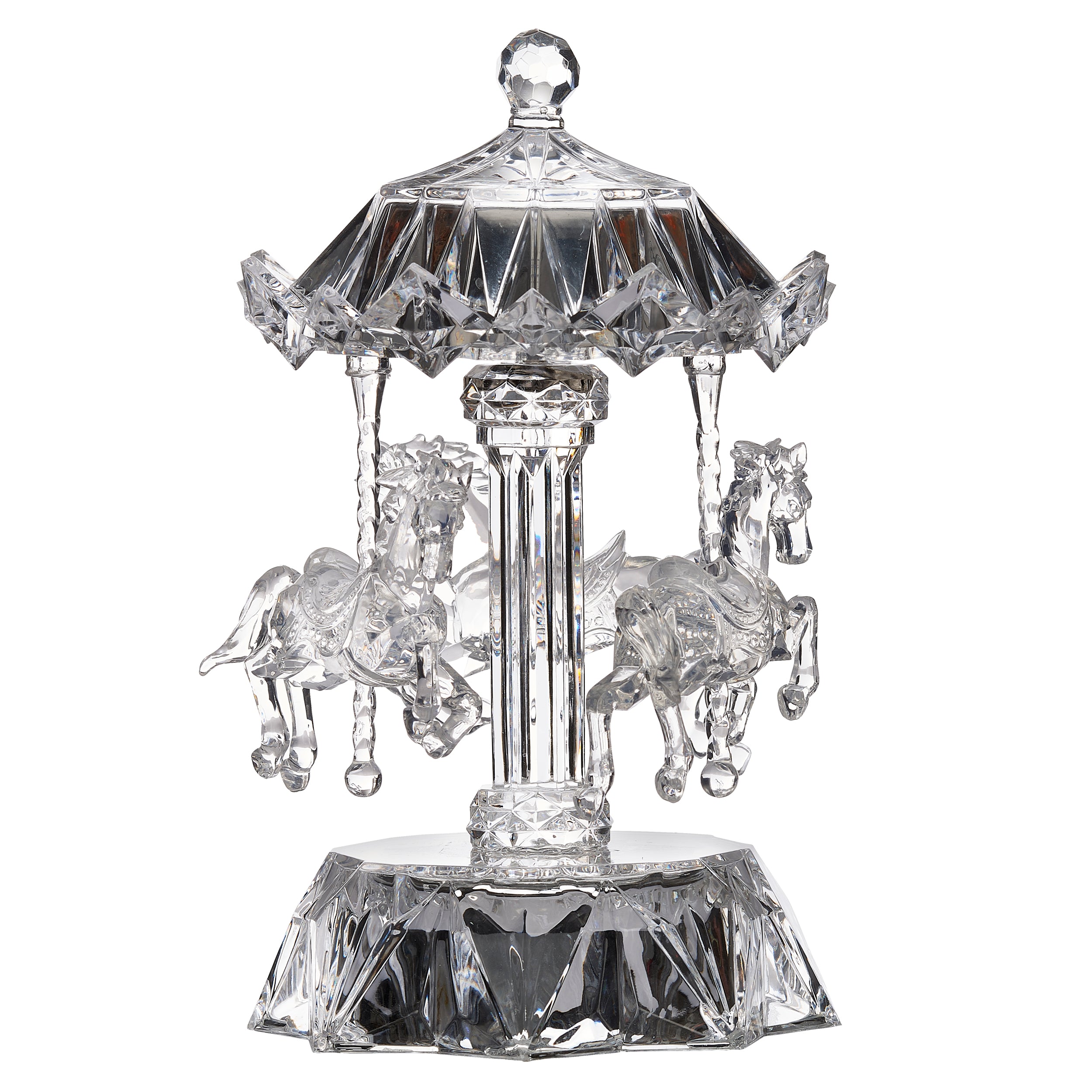 Musical Carousel with Spinning Horses