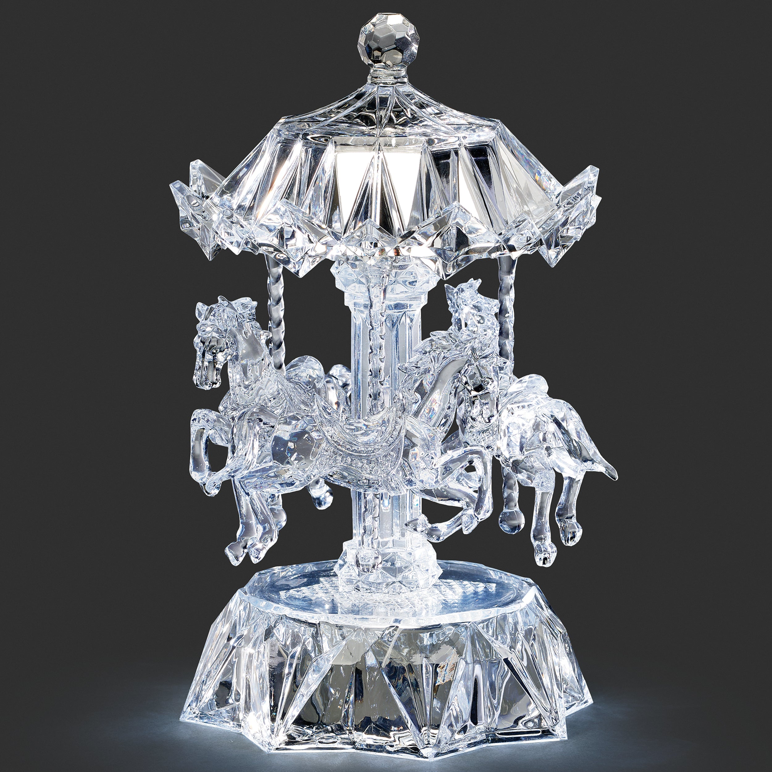 Musical Carousel with Spinning Horses