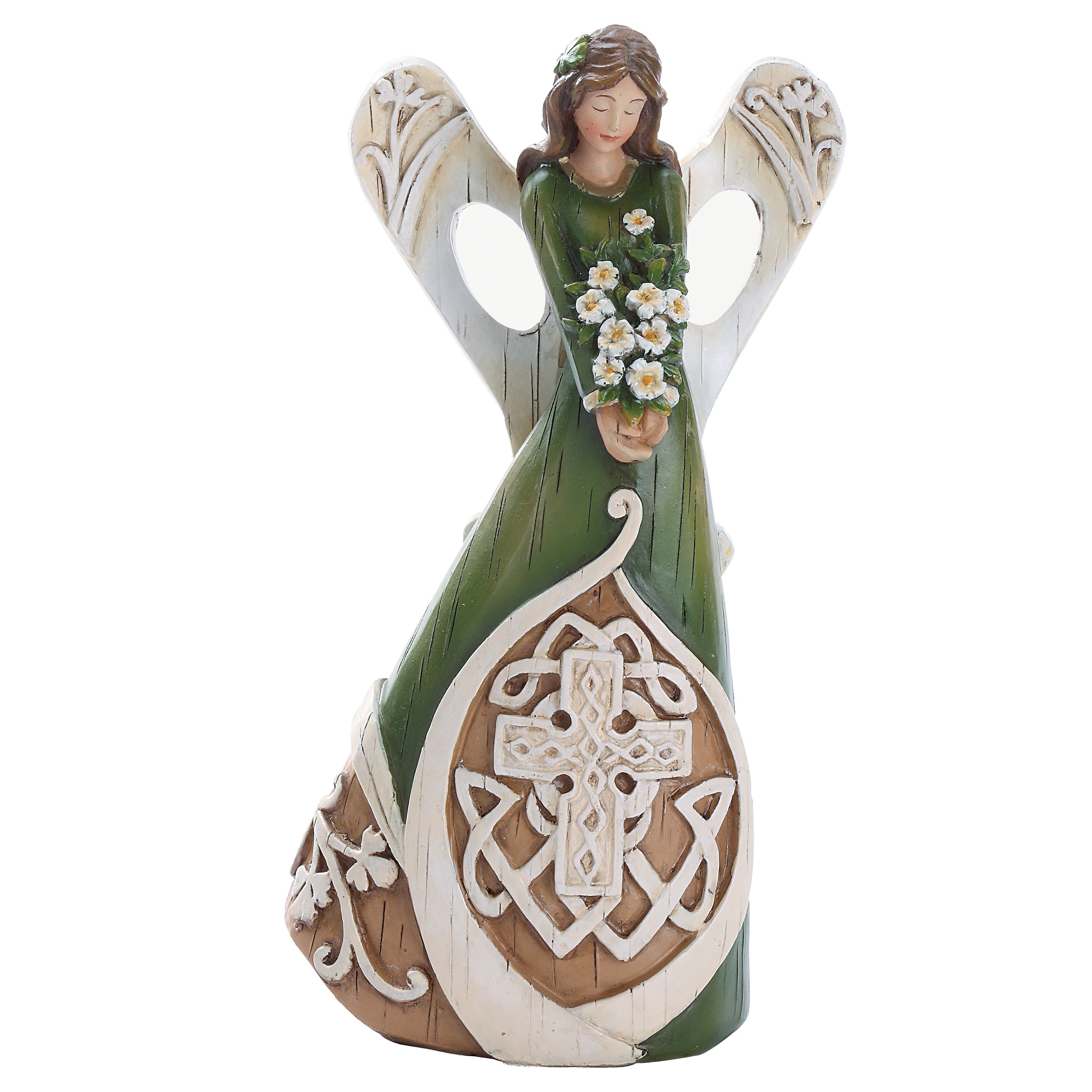 Woodcut Irish Angel Figure