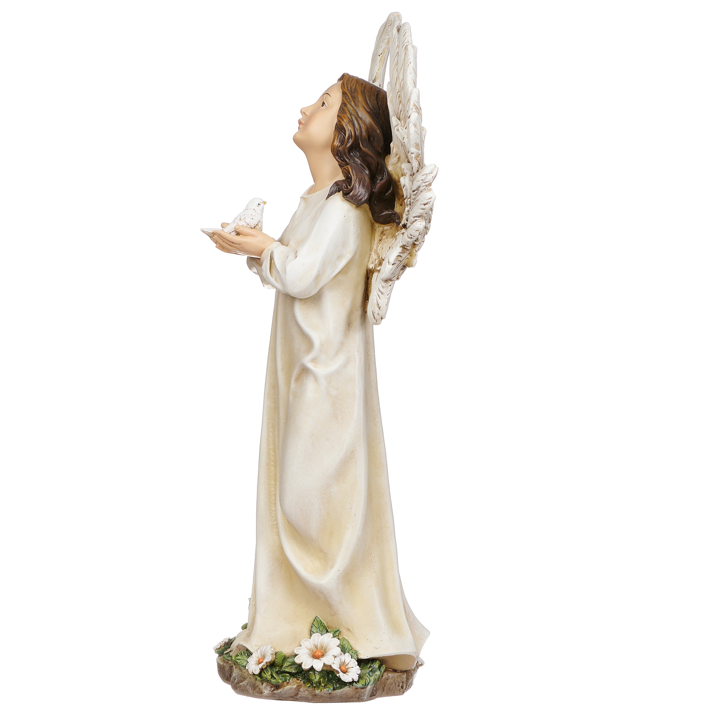 Joseph's Studio Angel Standing with Dove Garden Statue