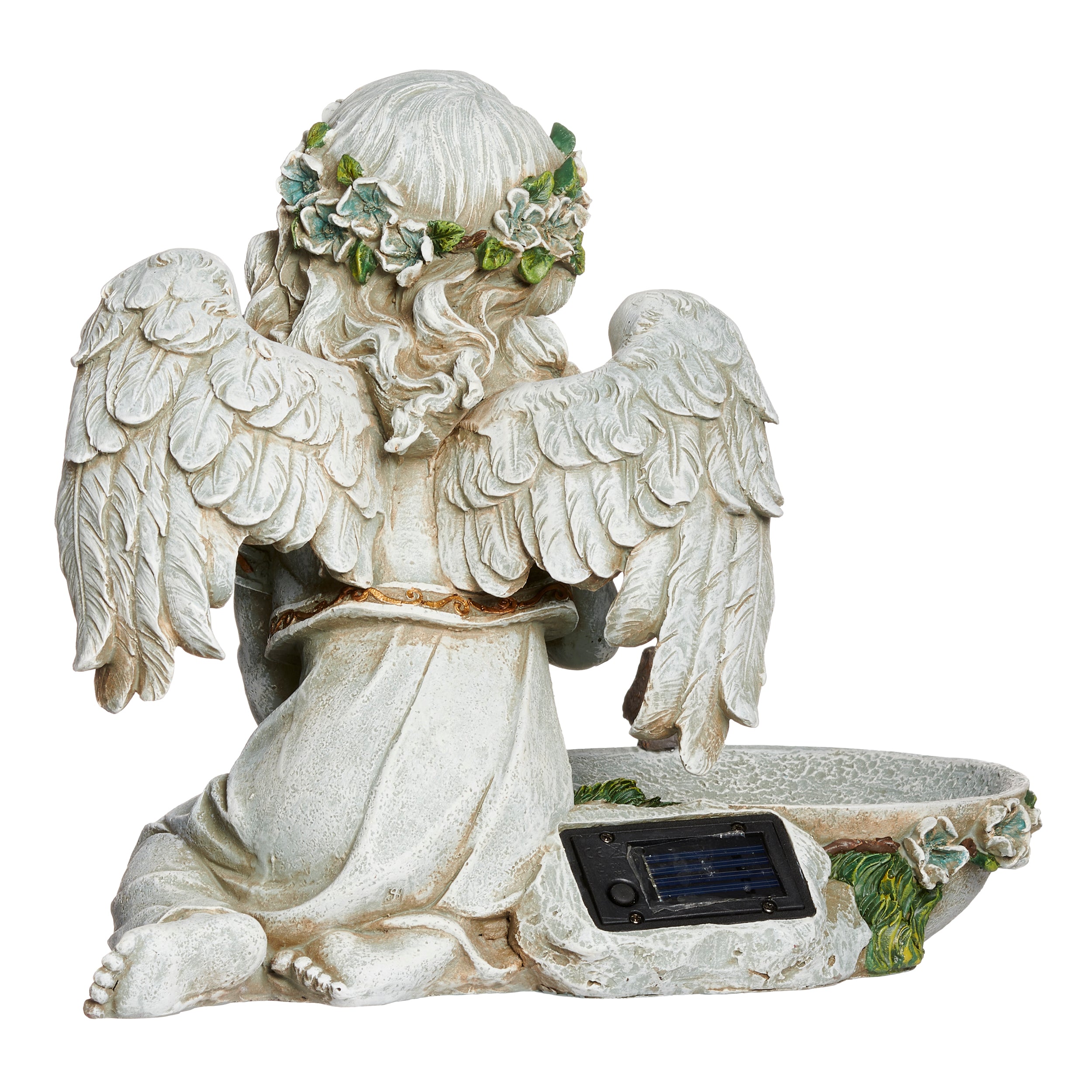 Joseph's Studio Solar Angel Bird Bath Statue