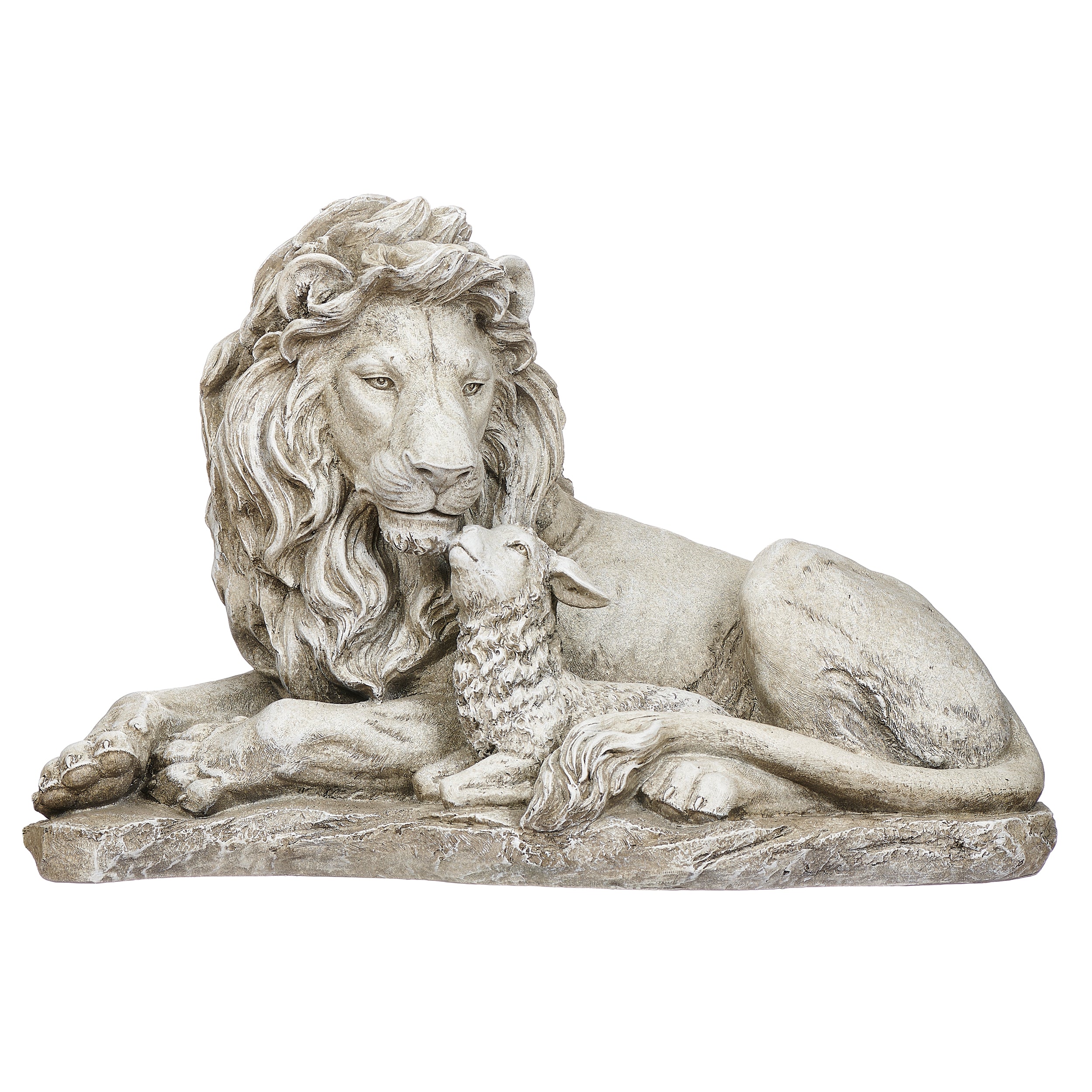Joseph's Studio Lion & Lamb Garden Statue