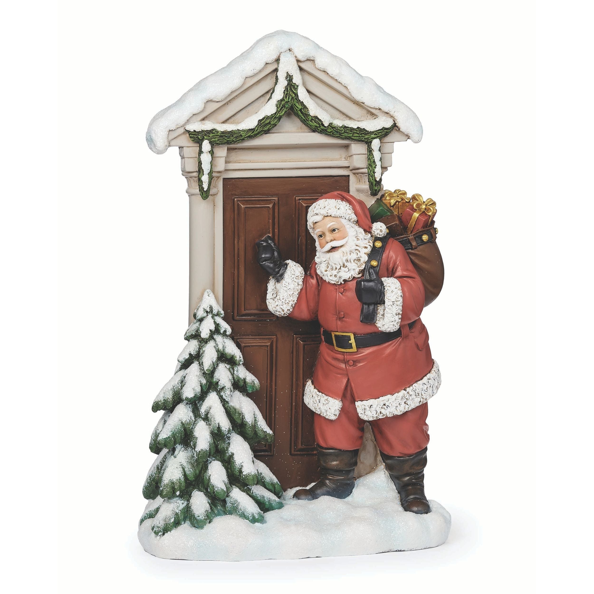 Joseph's Studio Santa at Front Door Figure