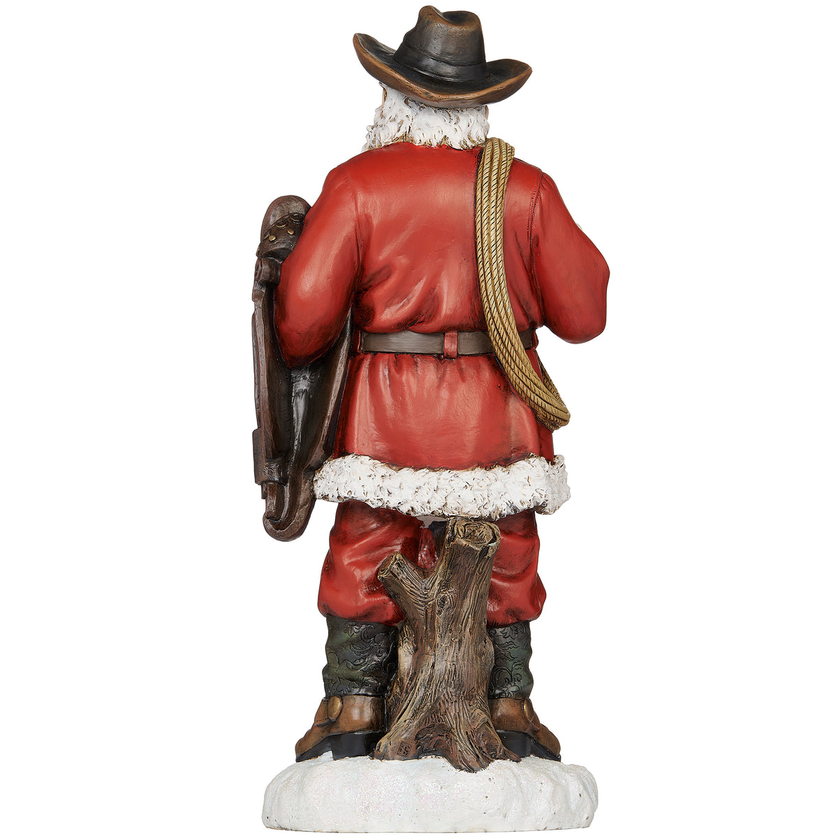 Back view of Joseph's Studio Cowboy Santa figure