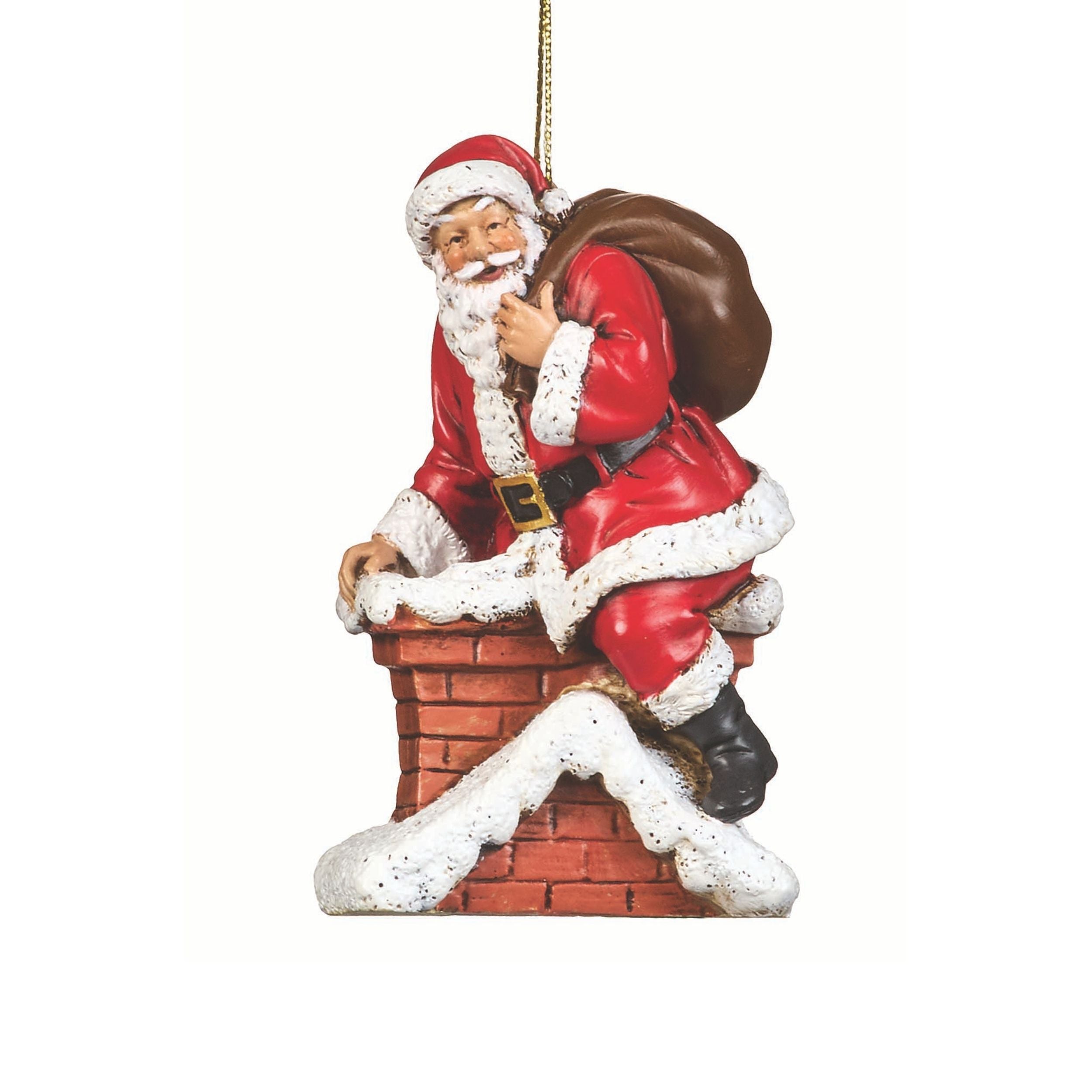 Joseph's Studio Santa with Chimney Ornament