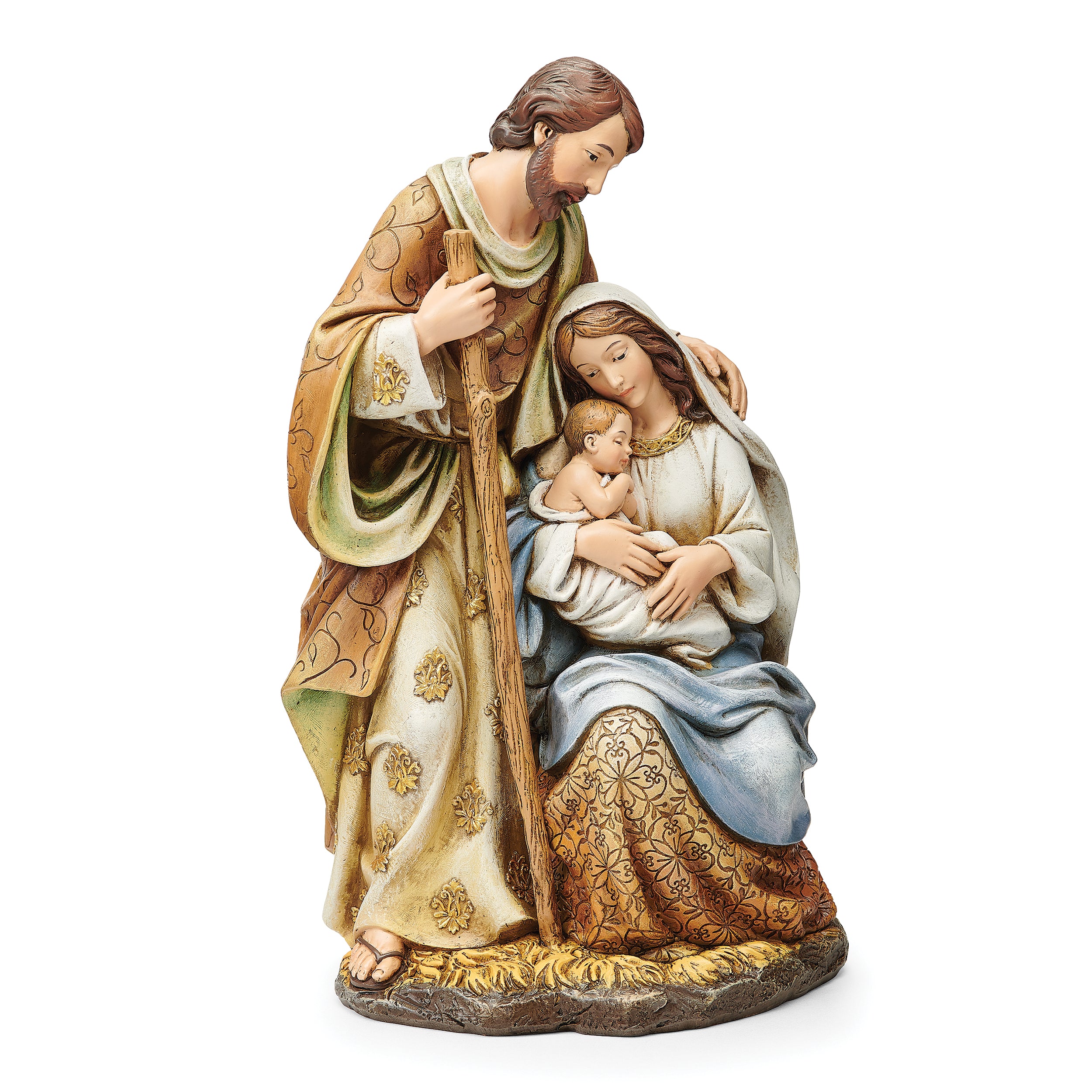 Joseph's Studio Holy Family Figure with Rich Color and Embossed Details