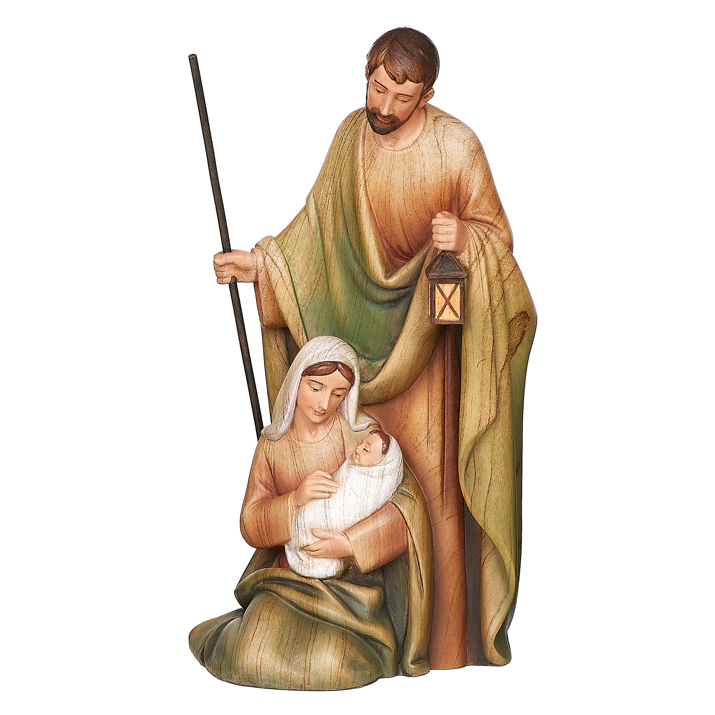 Joseph’s Studio Stained Wood Holy Family Figure