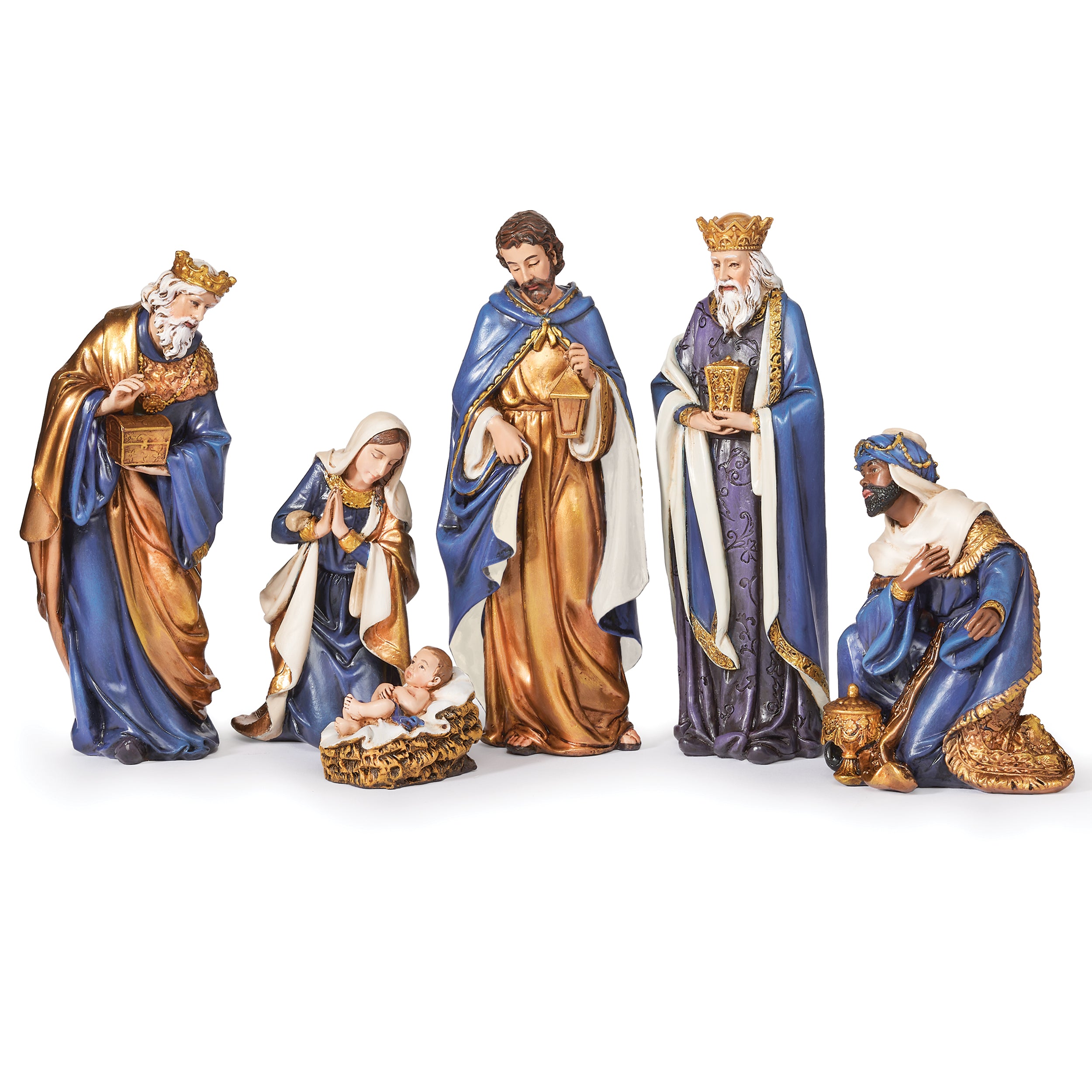 Joseph's Studio Royal Blue & Gold Nativity Set