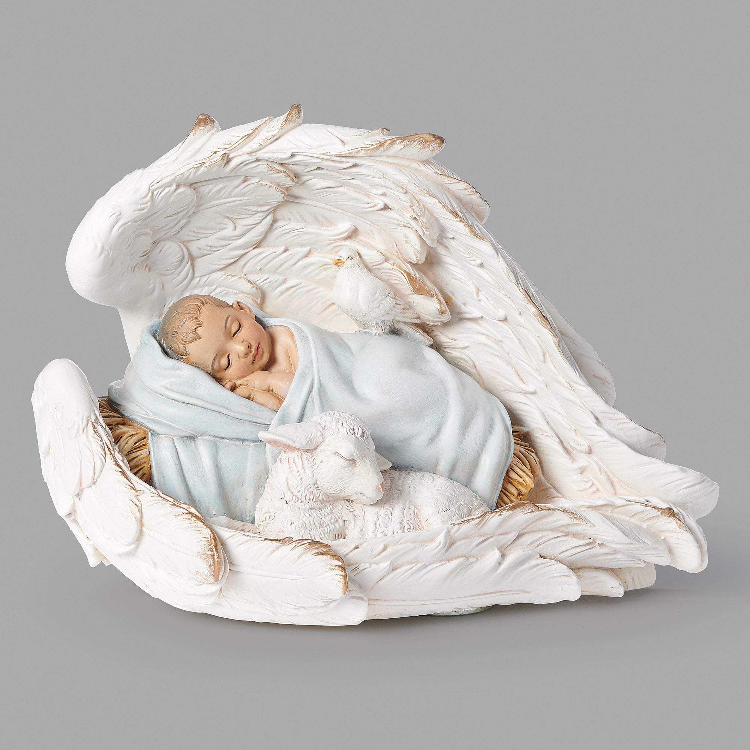 Joseph's Studio Baby & Animals Sleeping in Angel Wings Figure - Renais