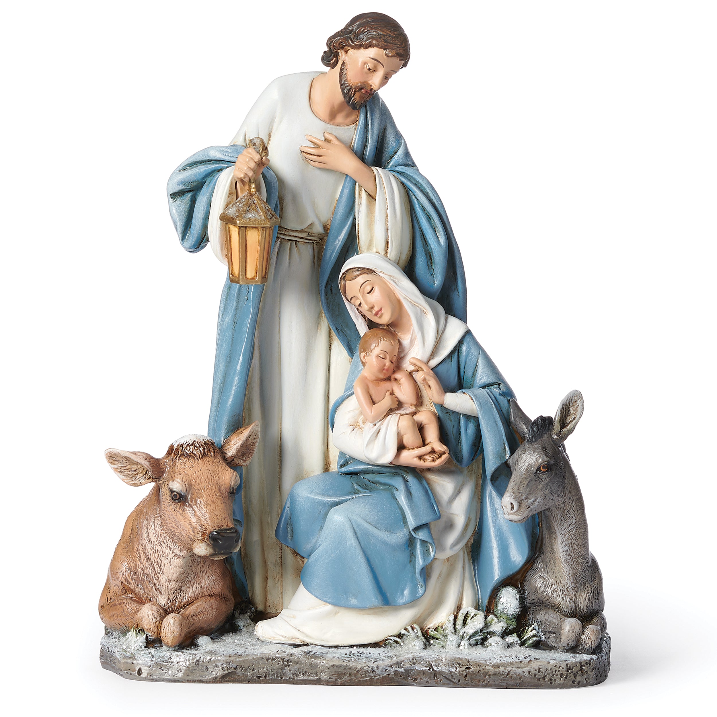 Joseph's Studio Holy Family with Blue & White Robes Nativity Figurine