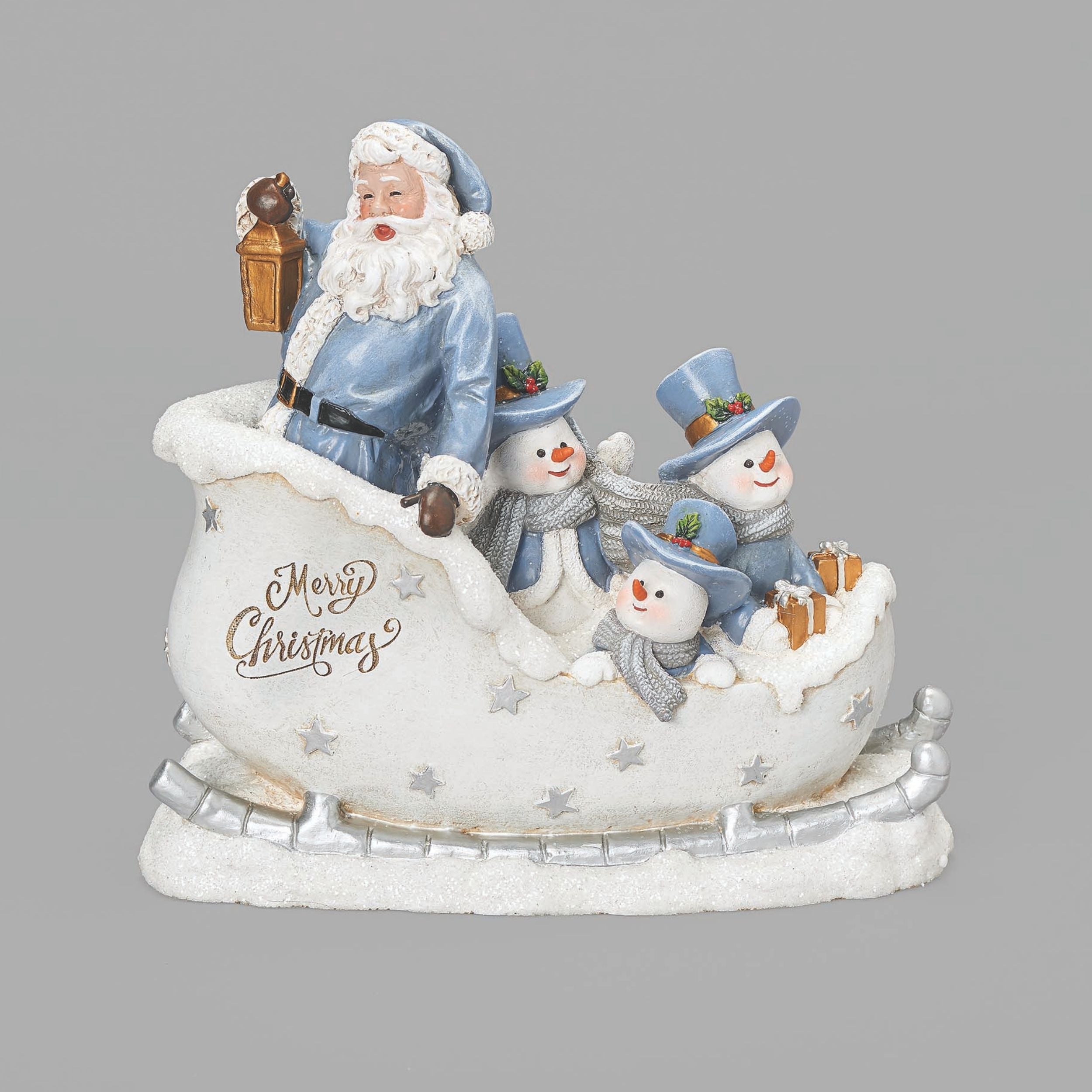 Joseph's Studio Santa in Sleigh with Snowmen Figure