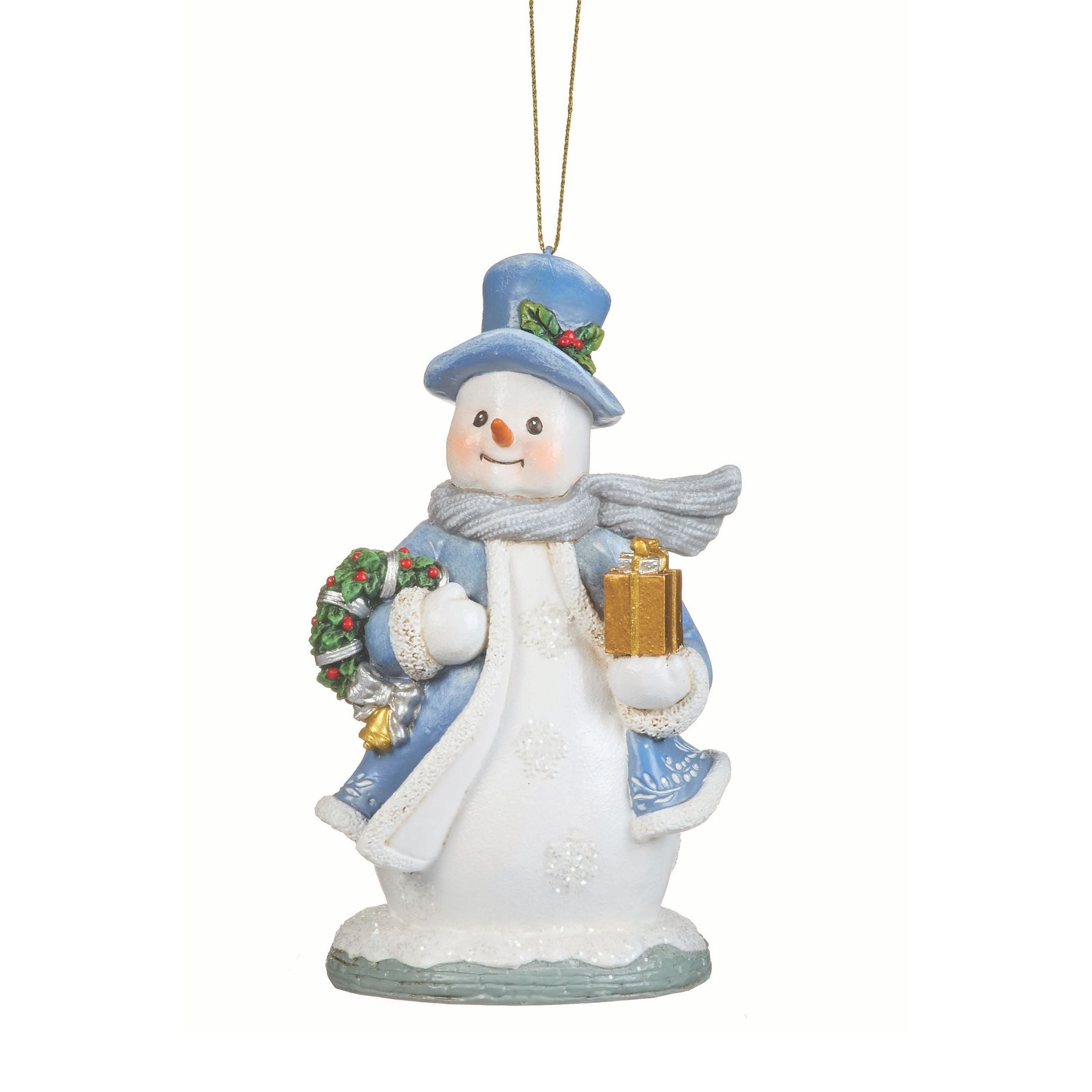 Joseph's Studio Blue Snowman Ornament
