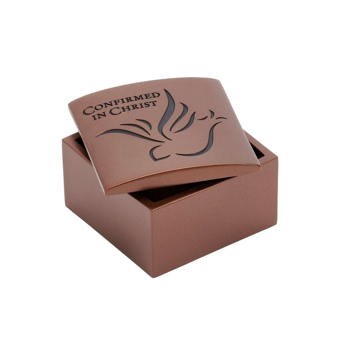 Confirmed in Christ Confirmation keepsake box with removable dove lid