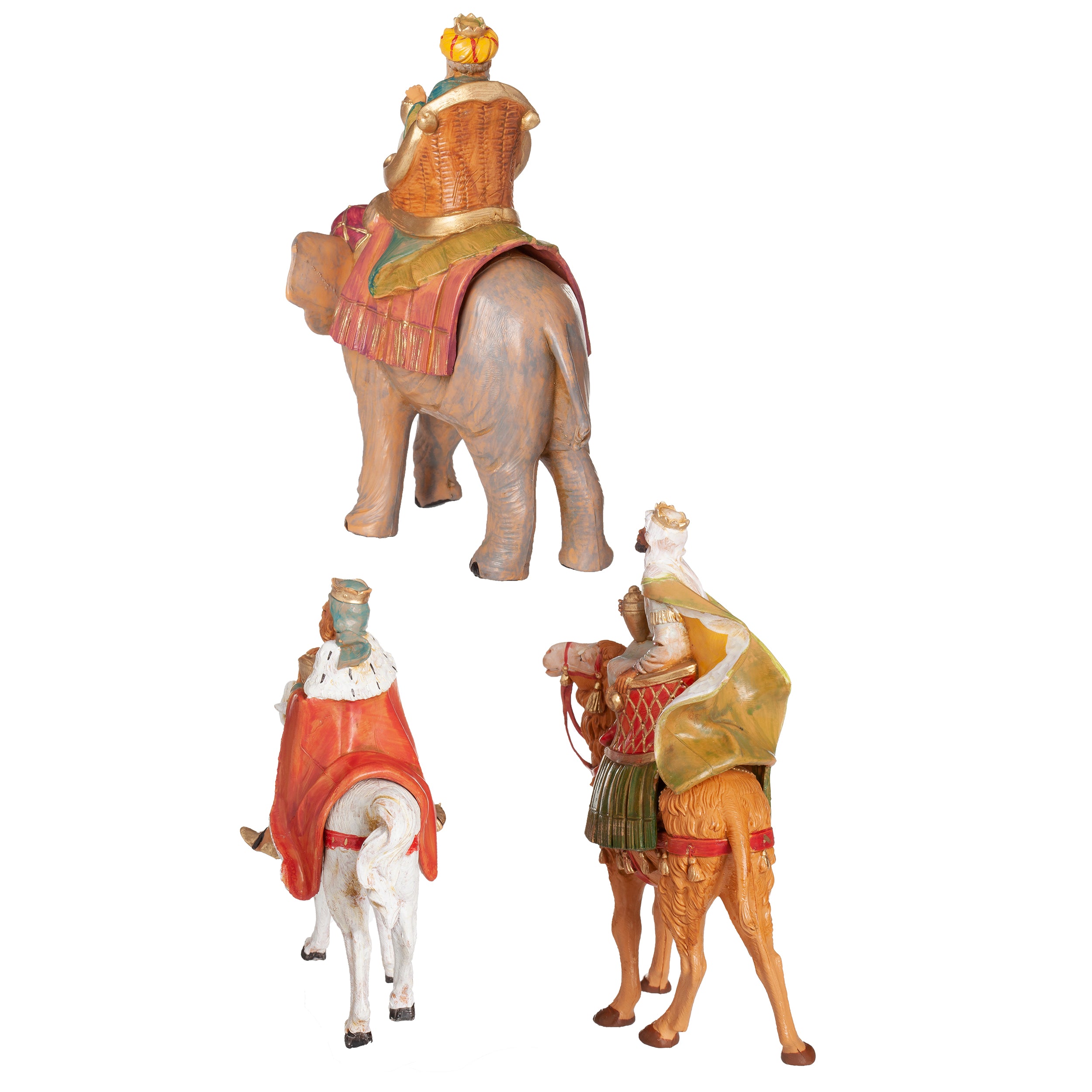 Fontanini Three Kings on Animals Set - 5" Scale